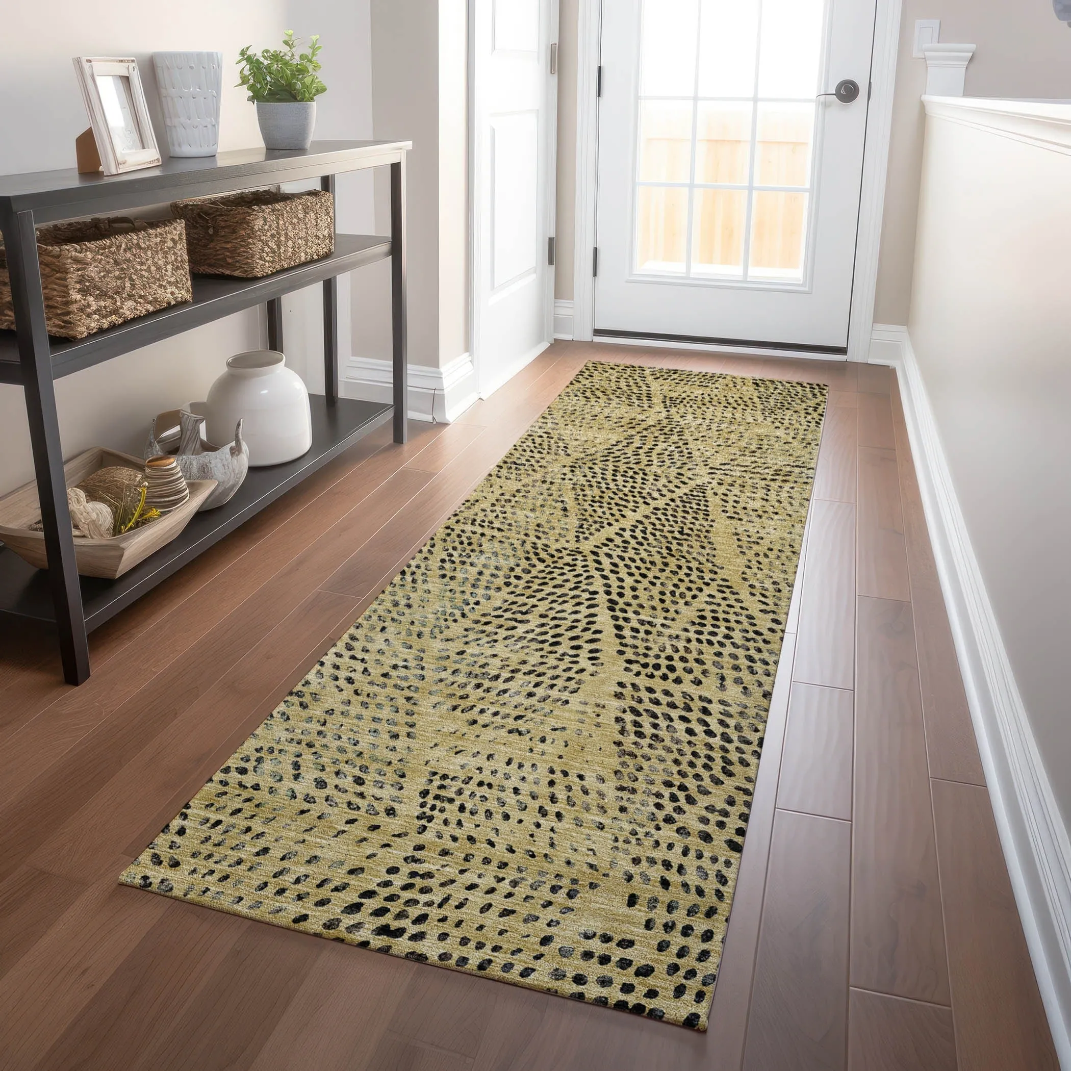 Machine Washable Indoor/ Outdoor Chantille Modern Diamonds Rug