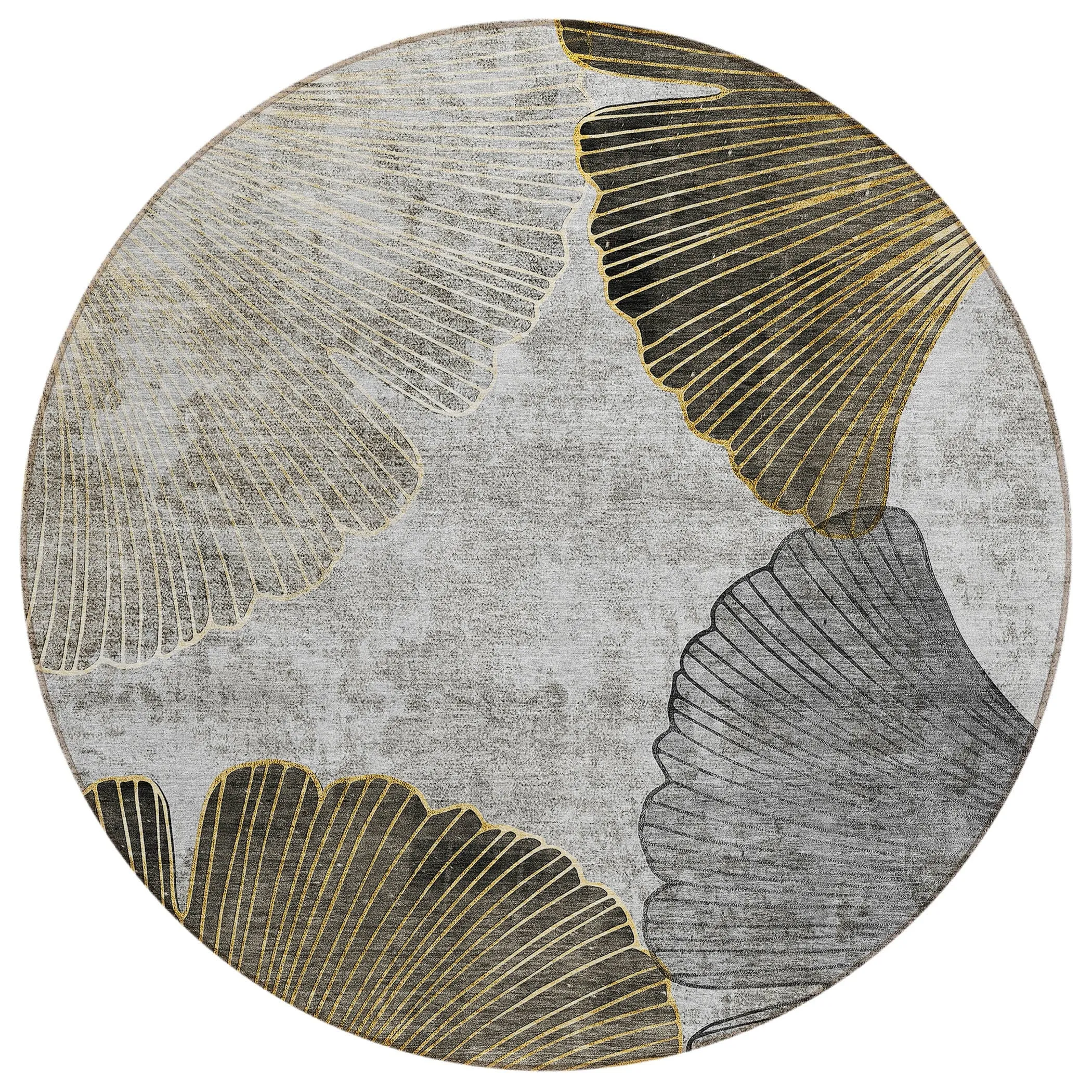 Machine Washable Indoor/ Outdoor Chantille Modern Floral Rug