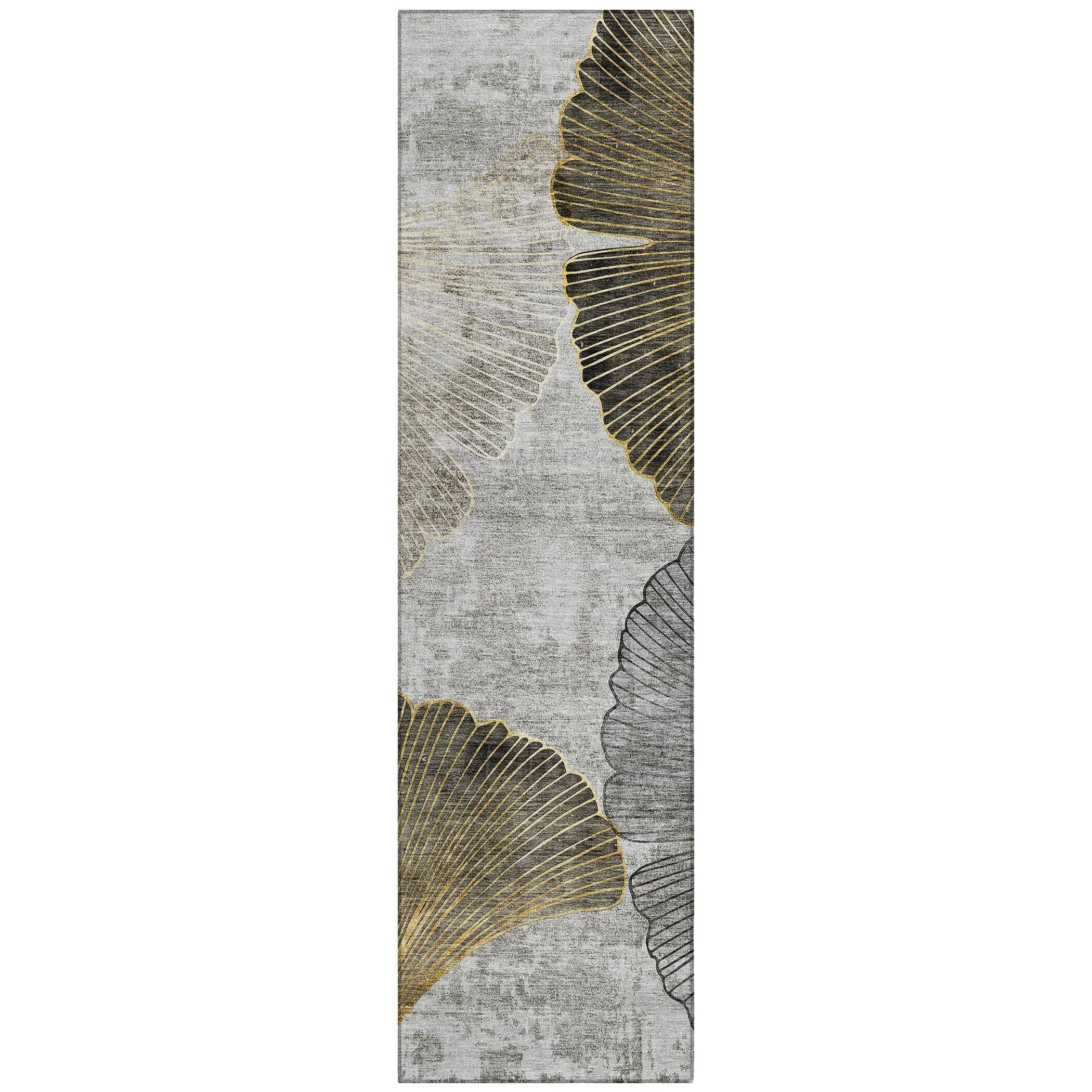 Machine Washable Indoor/ Outdoor Chantille Modern Floral Rug