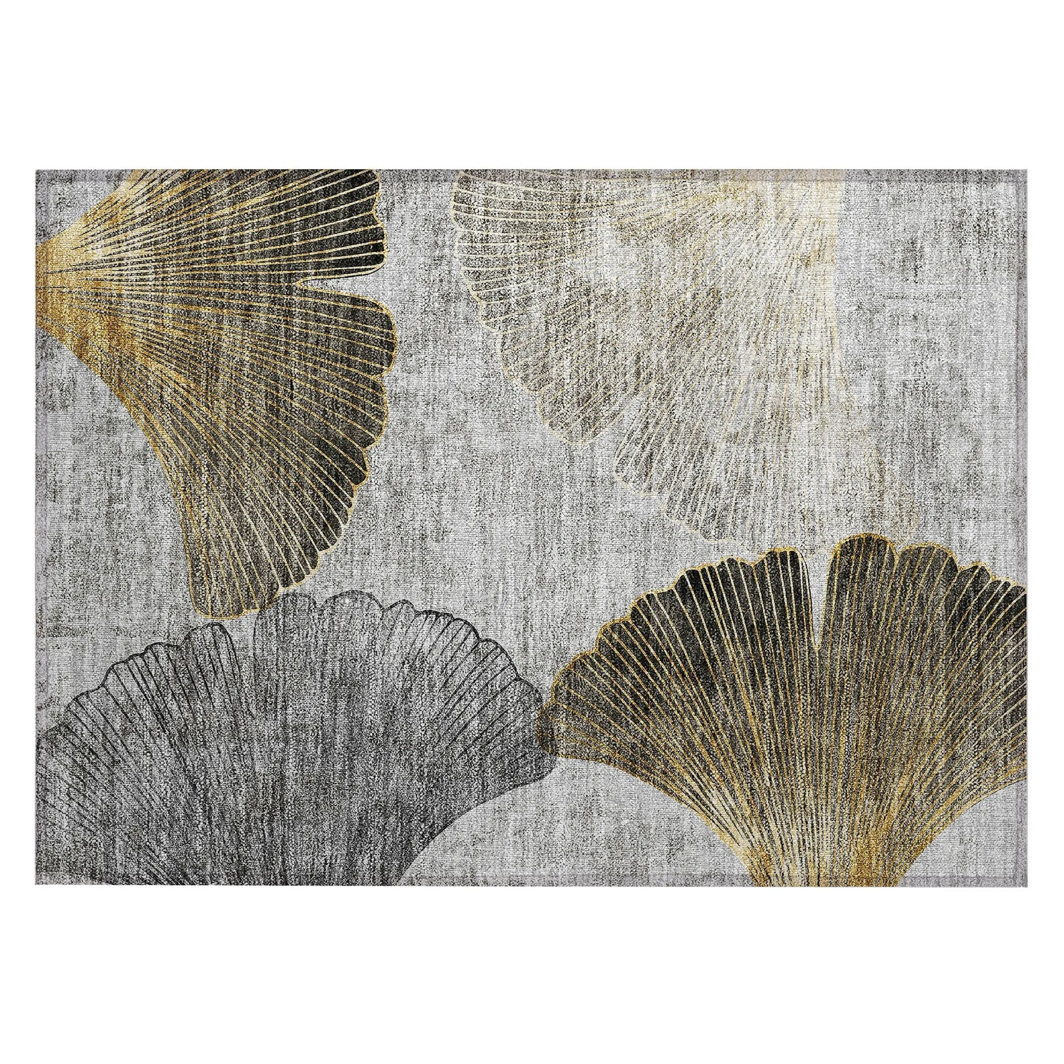Machine Washable Indoor/ Outdoor Chantille Modern Floral Rug