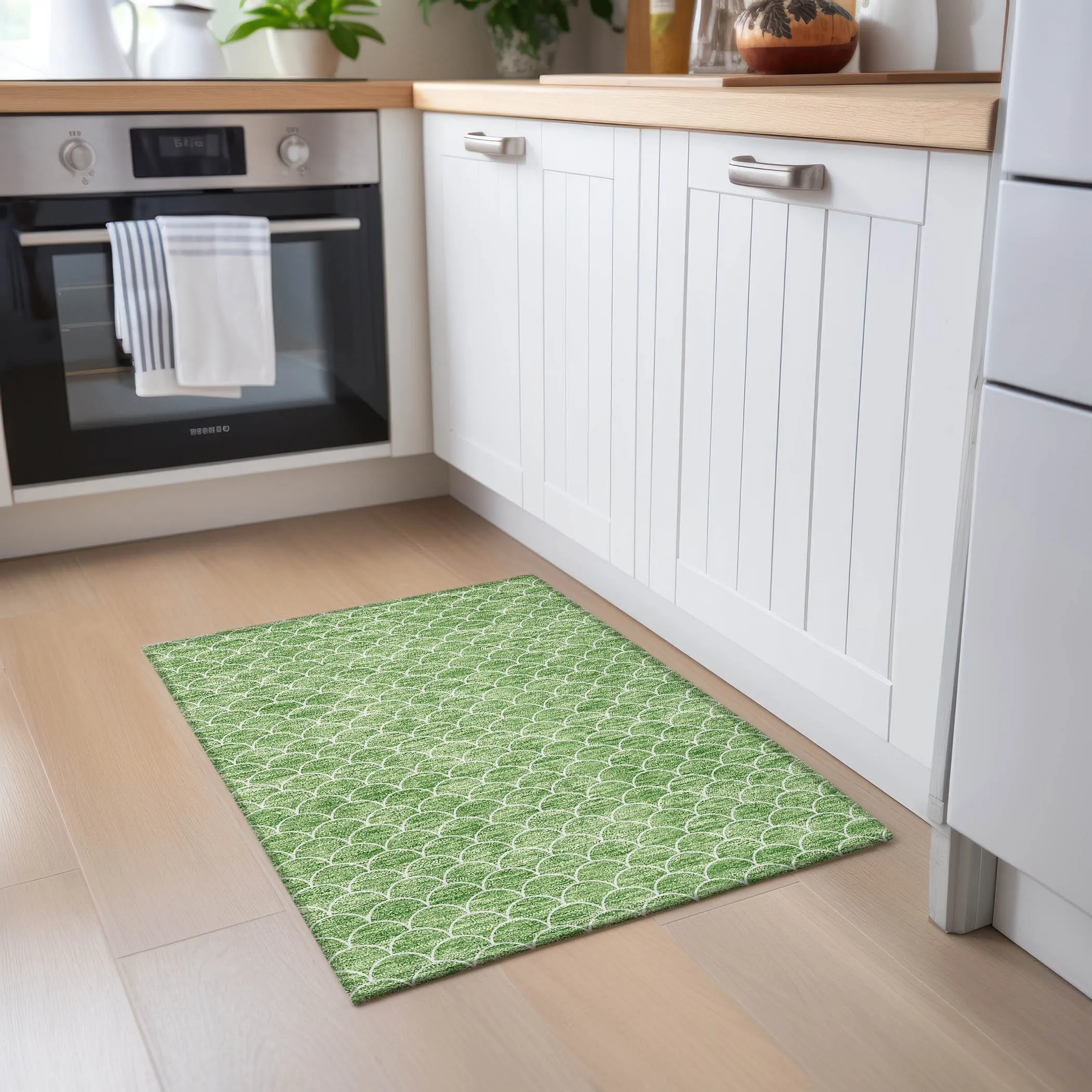 Machine Washable Indoor/ Outdoor Chantille Modern Geo Rug