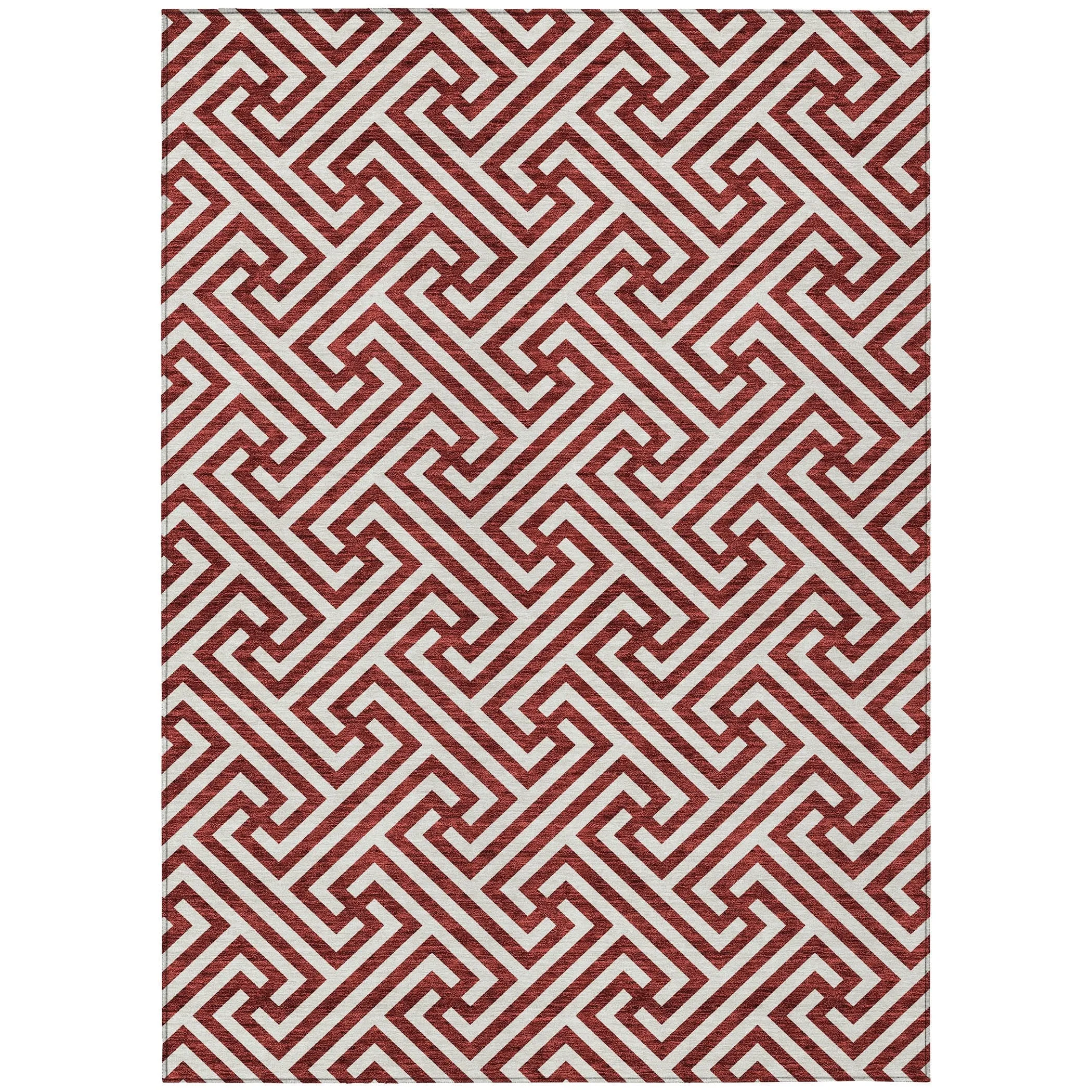 Machine Washable Indoor/ Outdoor Chantille Modern Geo Rug