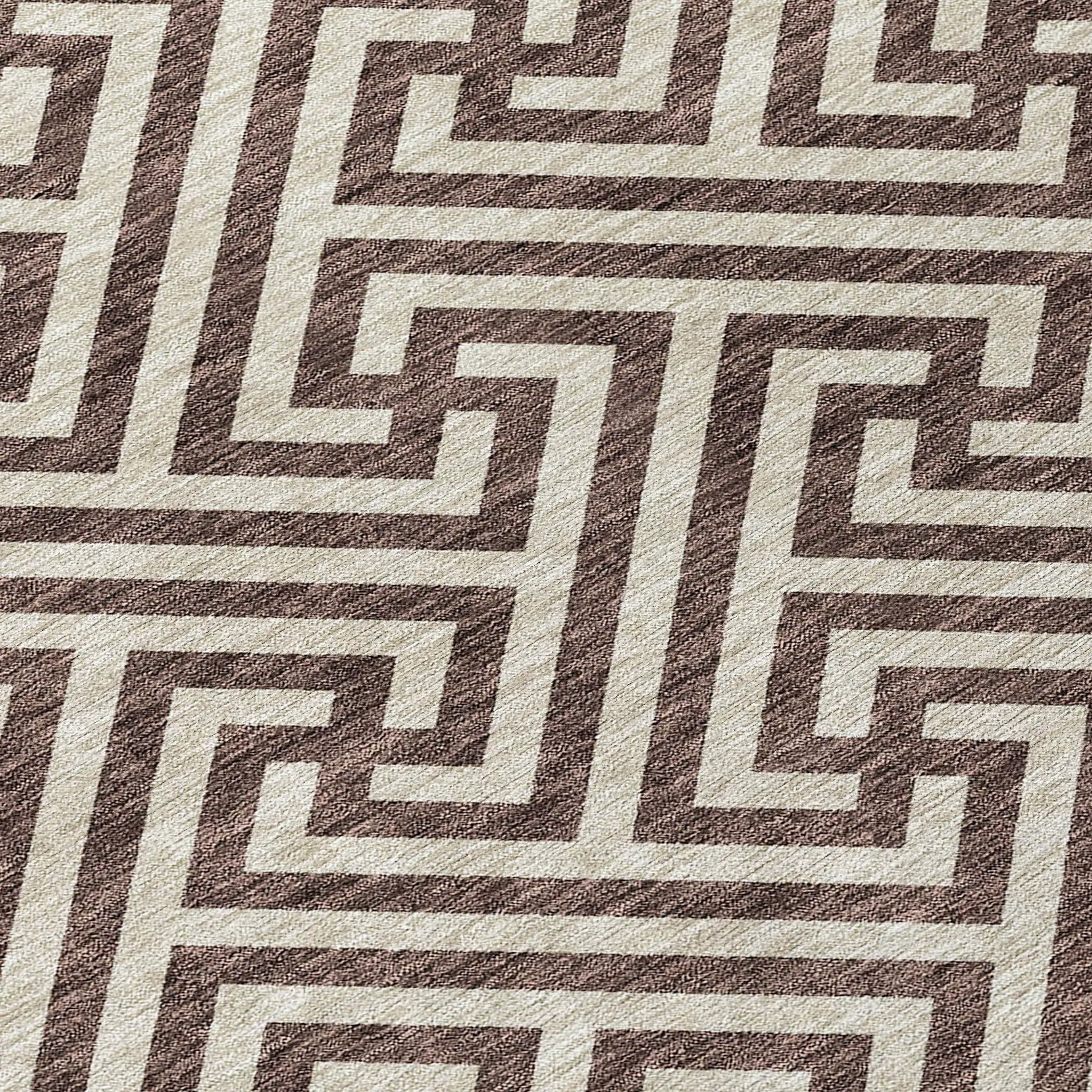 Machine Washable Indoor/ Outdoor Chantille Modern Geo Rug