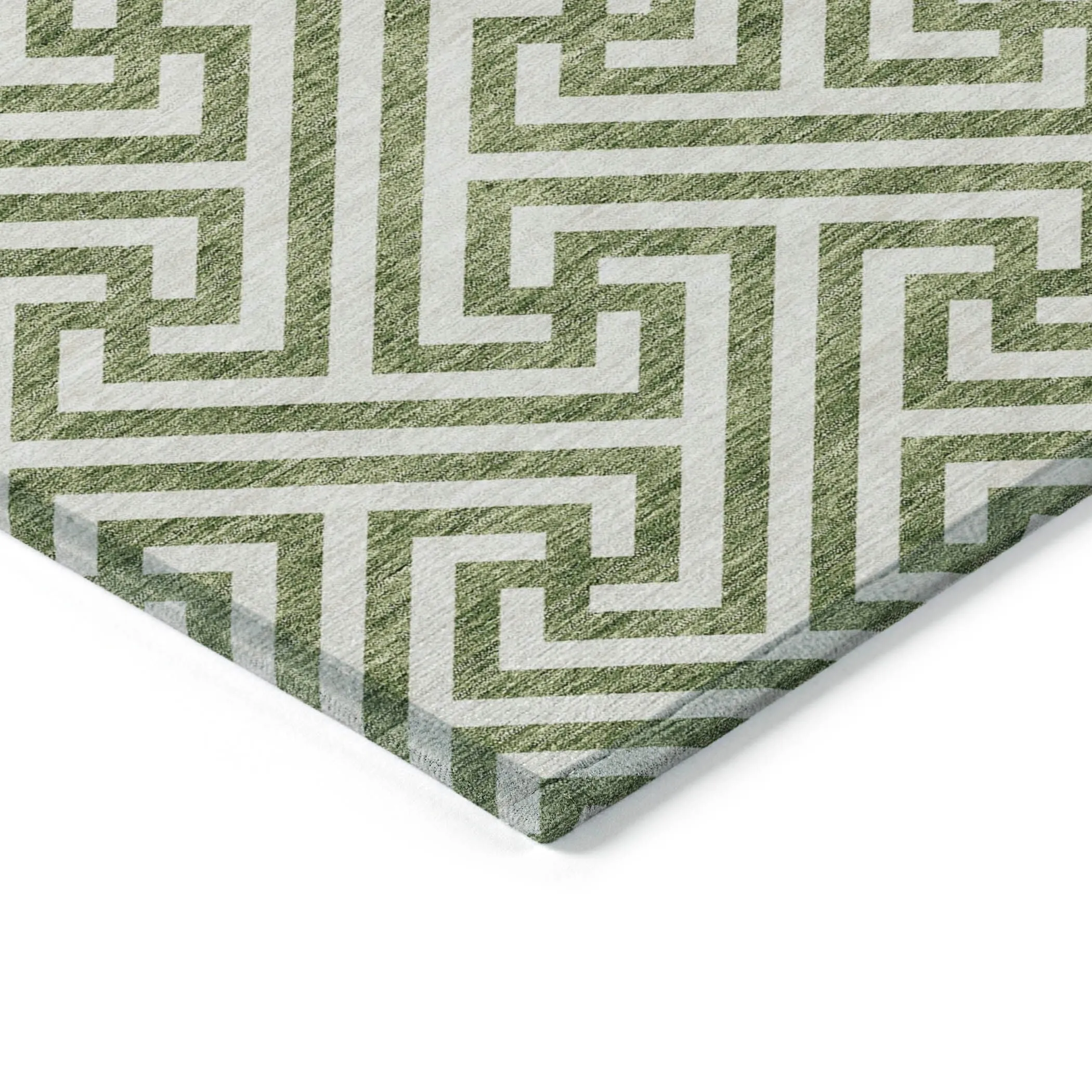 Machine Washable Indoor/ Outdoor Chantille Modern Geo Rug