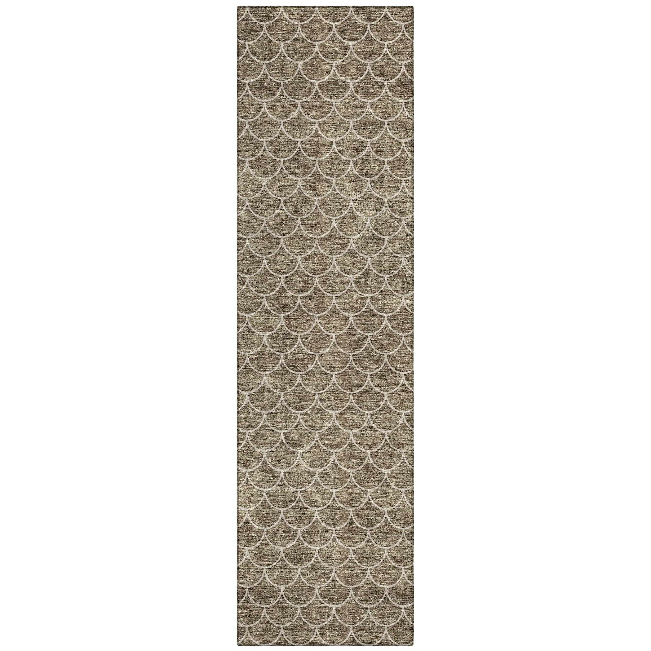Machine Washable Indoor/ Outdoor Chantille Modern Geo Rug