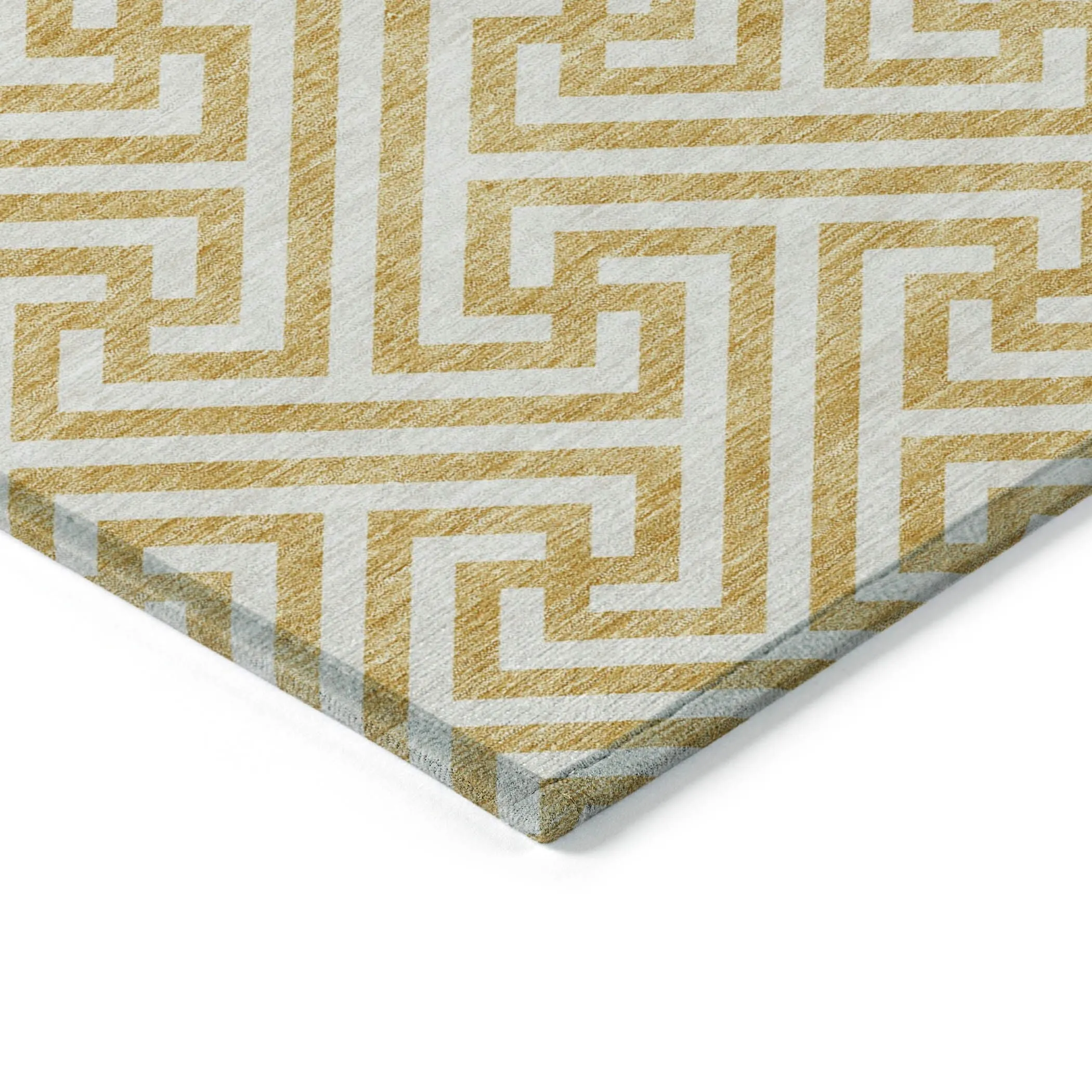 Machine Washable Indoor/ Outdoor Chantille Modern Geo Rug