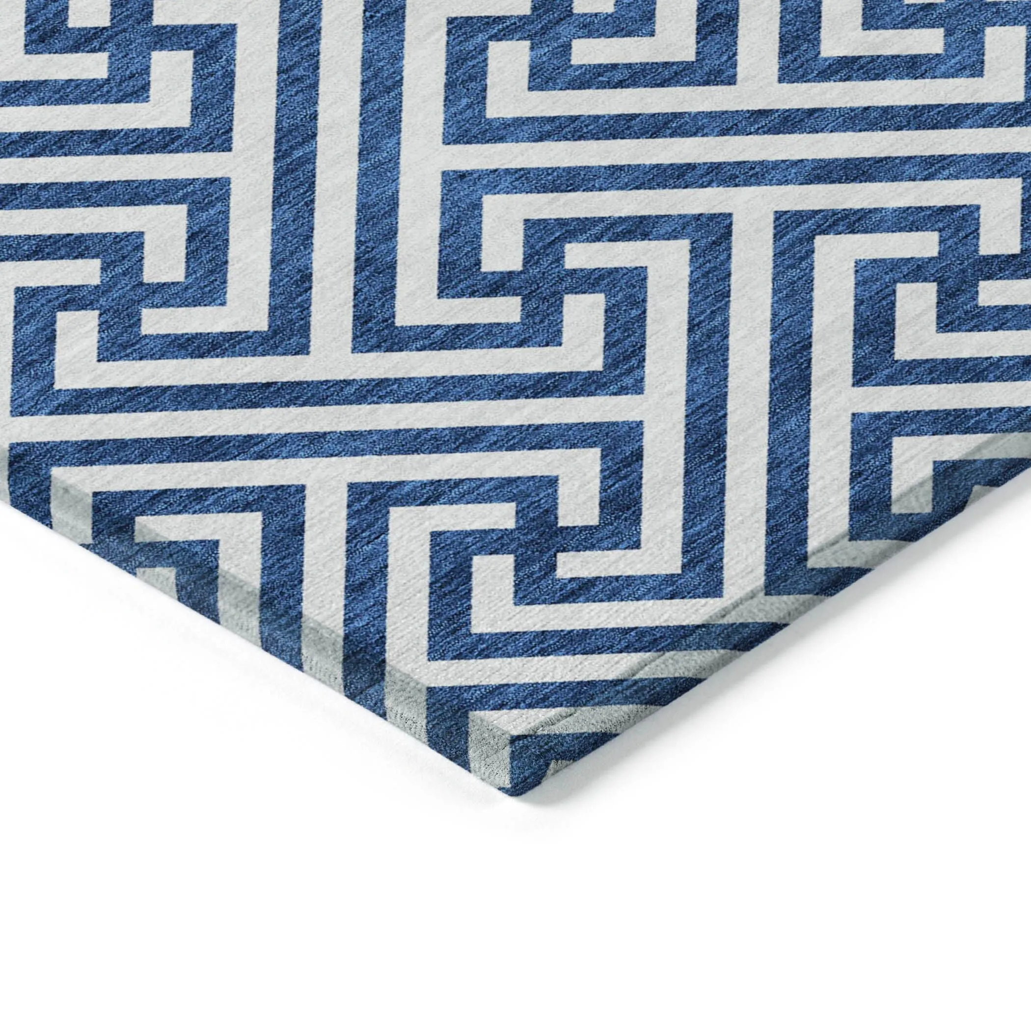 Machine Washable Indoor/ Outdoor Chantille Modern Geo Rug