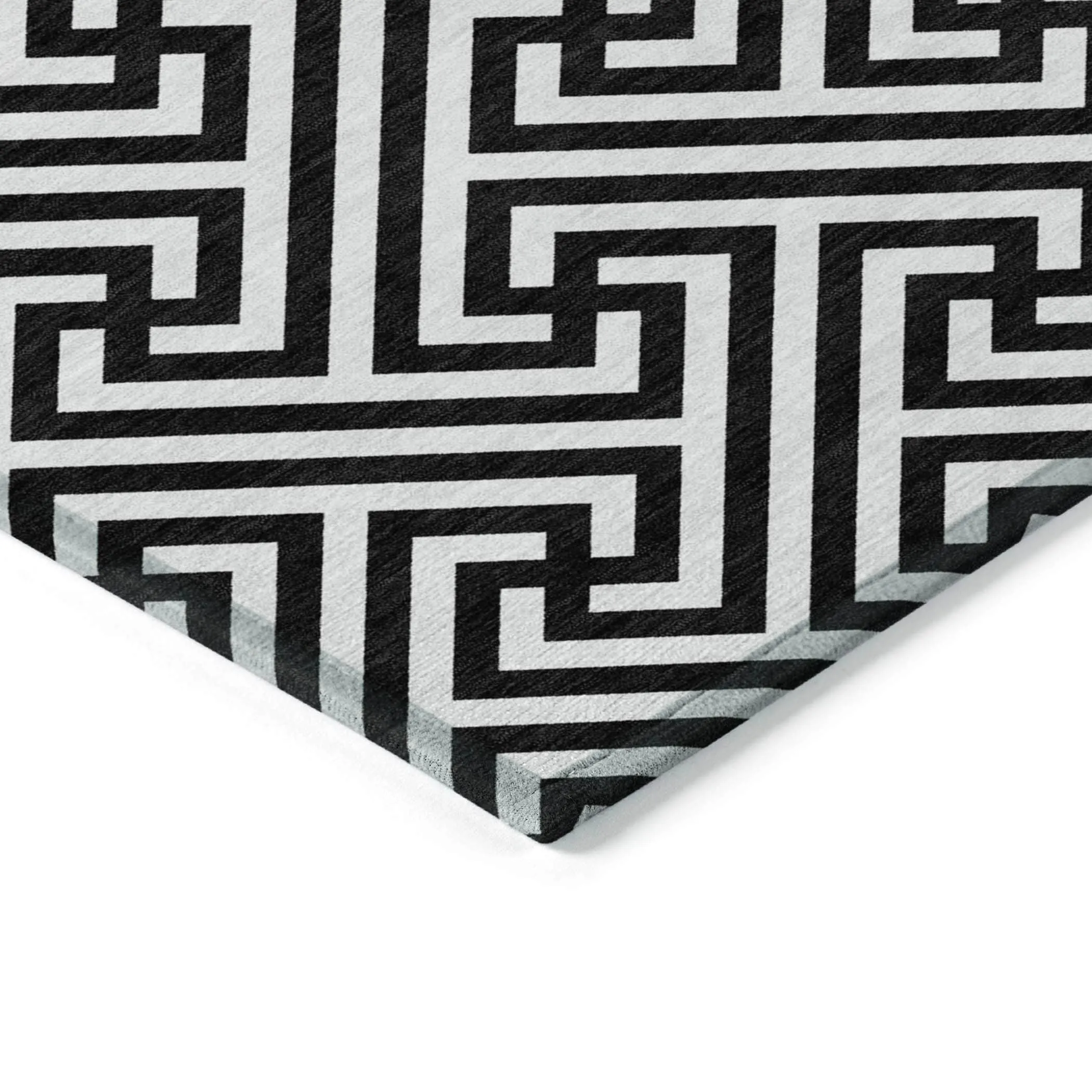 Machine Washable Indoor/ Outdoor Chantille Modern Geo Rug