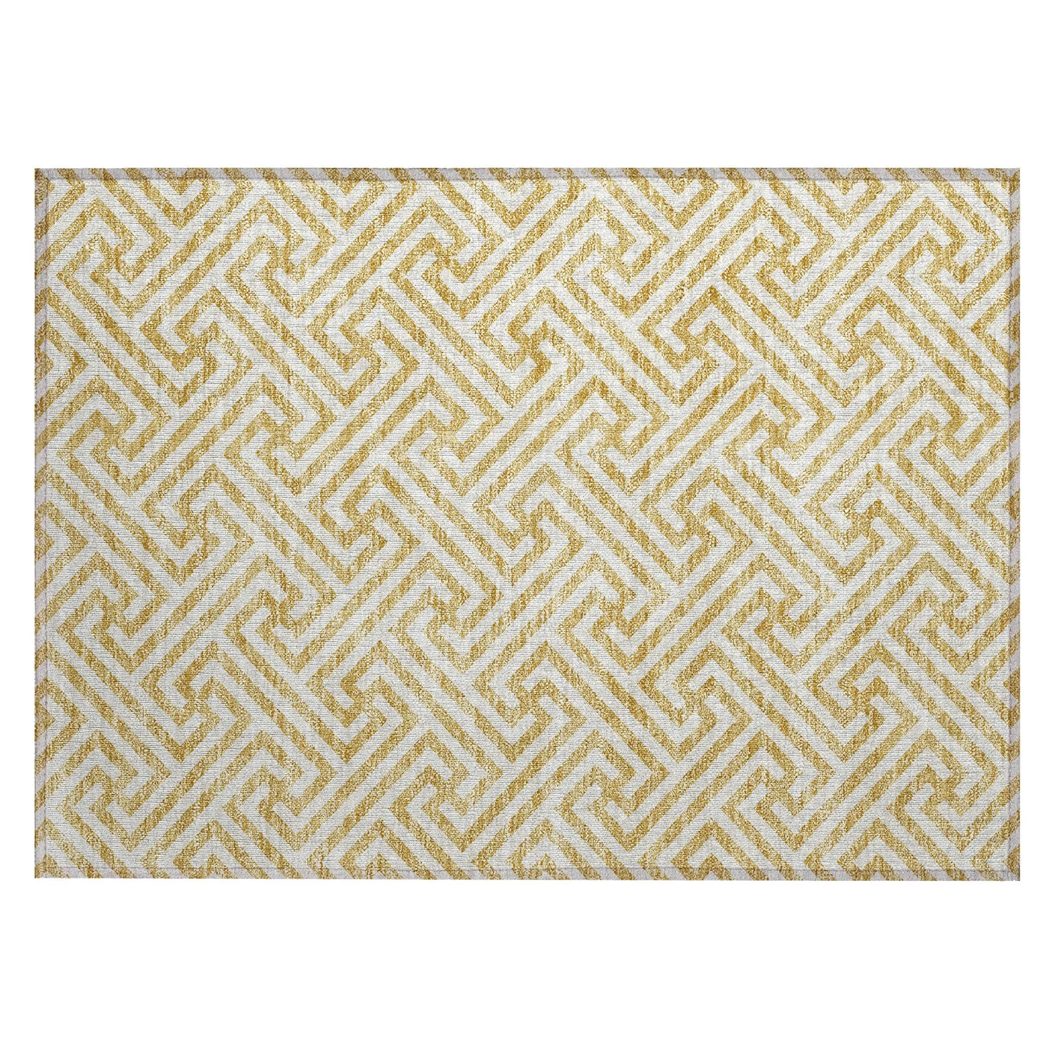 Machine Washable Indoor/ Outdoor Chantille Modern Geo Rug