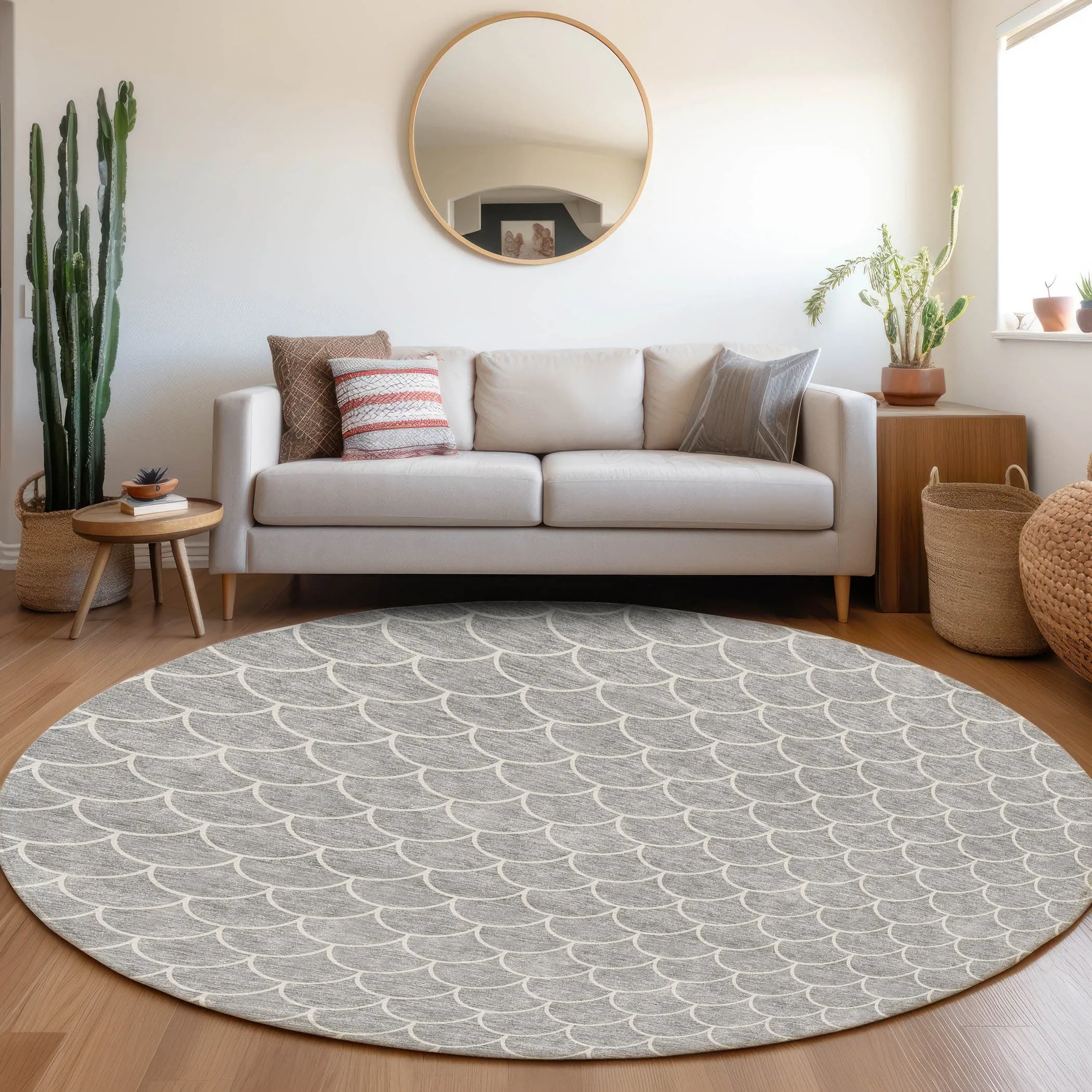 Machine Washable Indoor/ Outdoor Chantille Modern Geo Rug