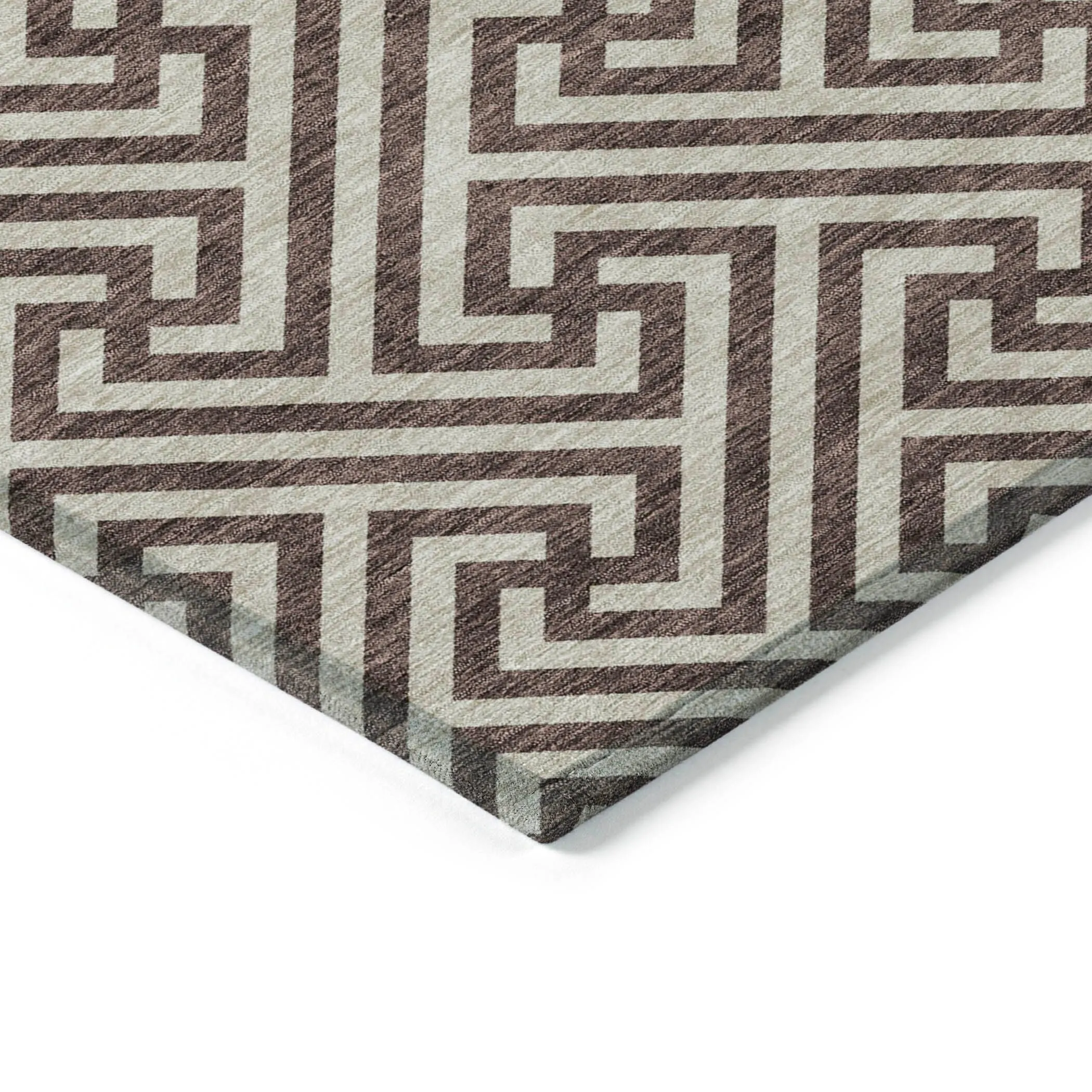 Machine Washable Indoor/ Outdoor Chantille Modern Geo Rug