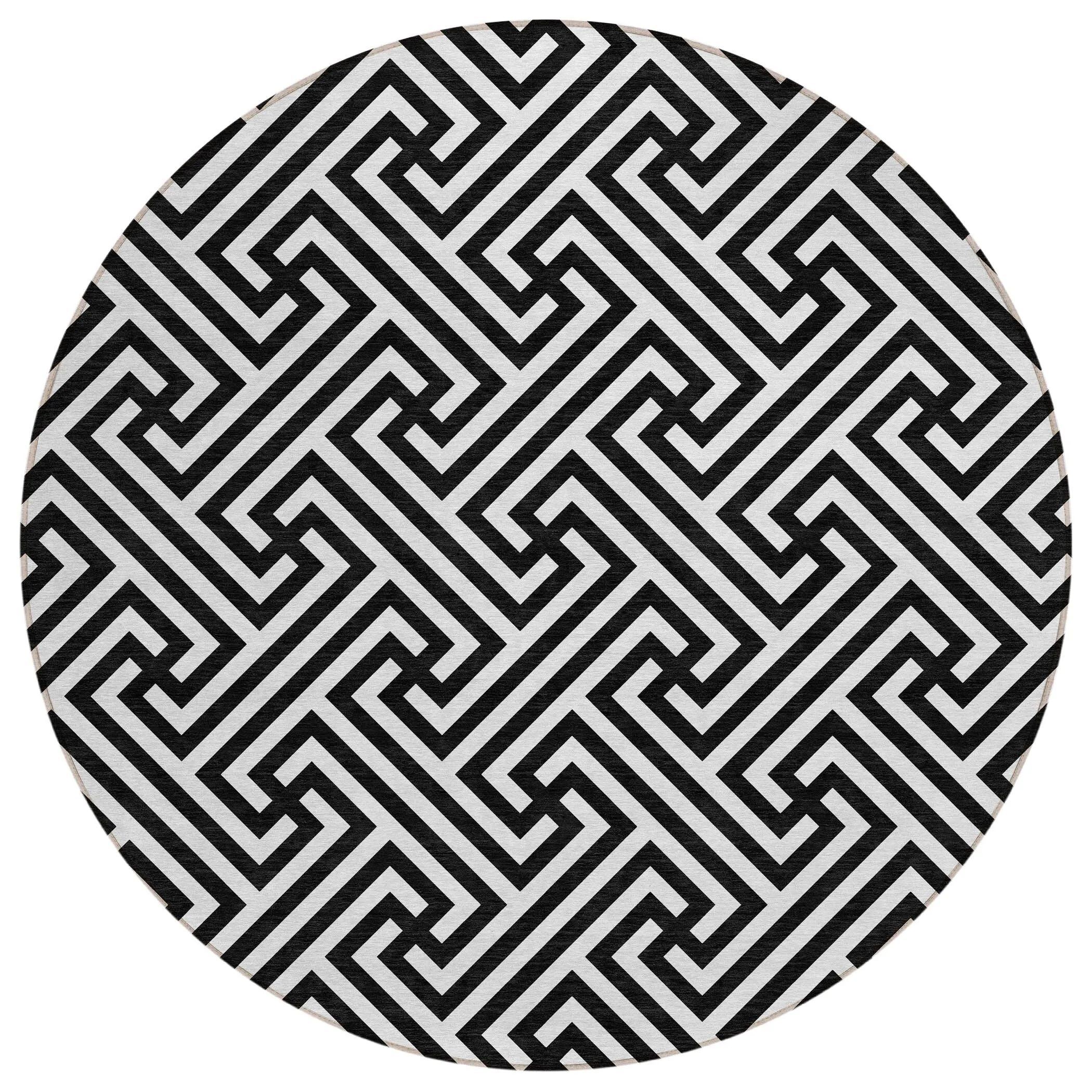 Machine Washable Indoor/ Outdoor Chantille Modern Geo Rug