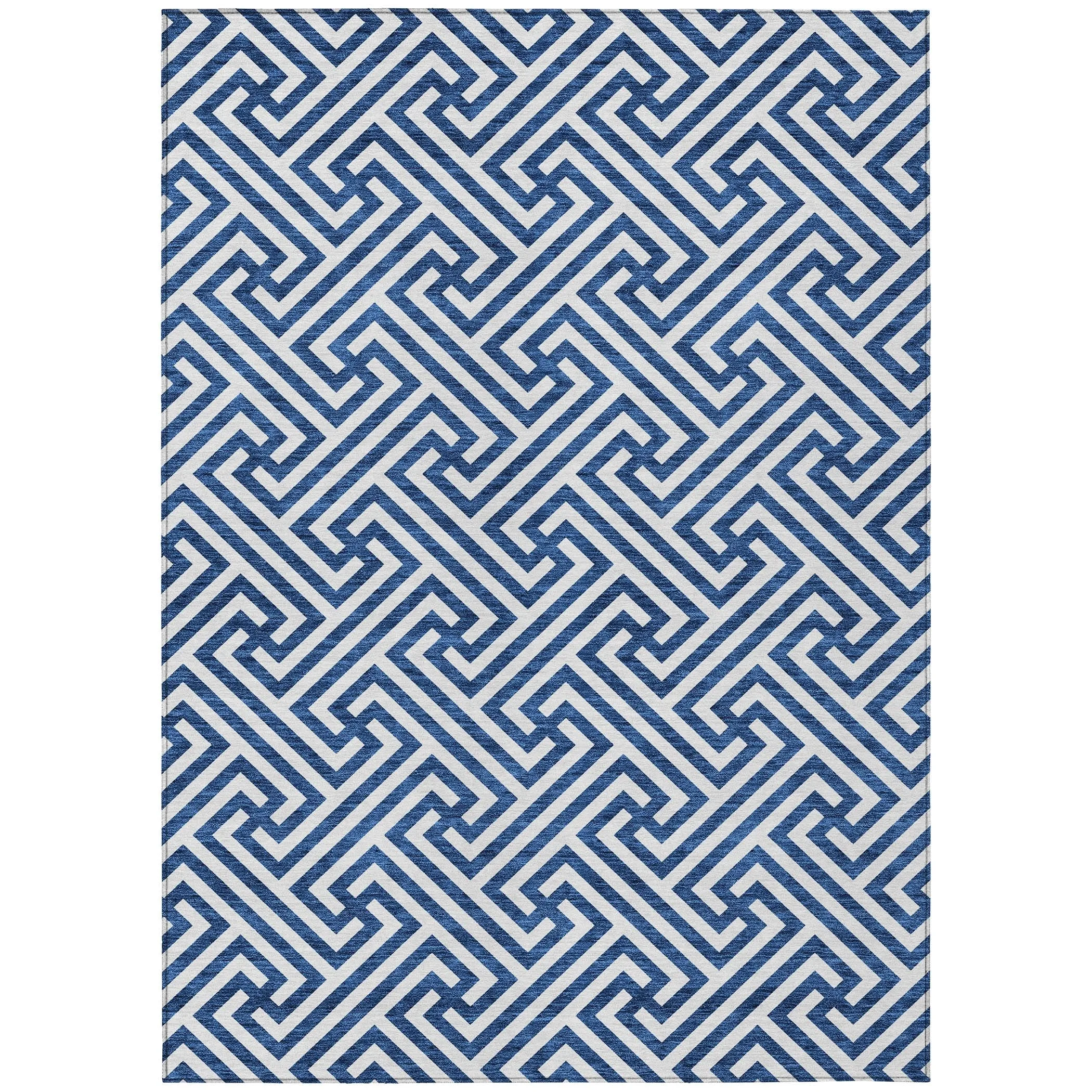 Machine Washable Indoor/ Outdoor Chantille Modern Geo Rug