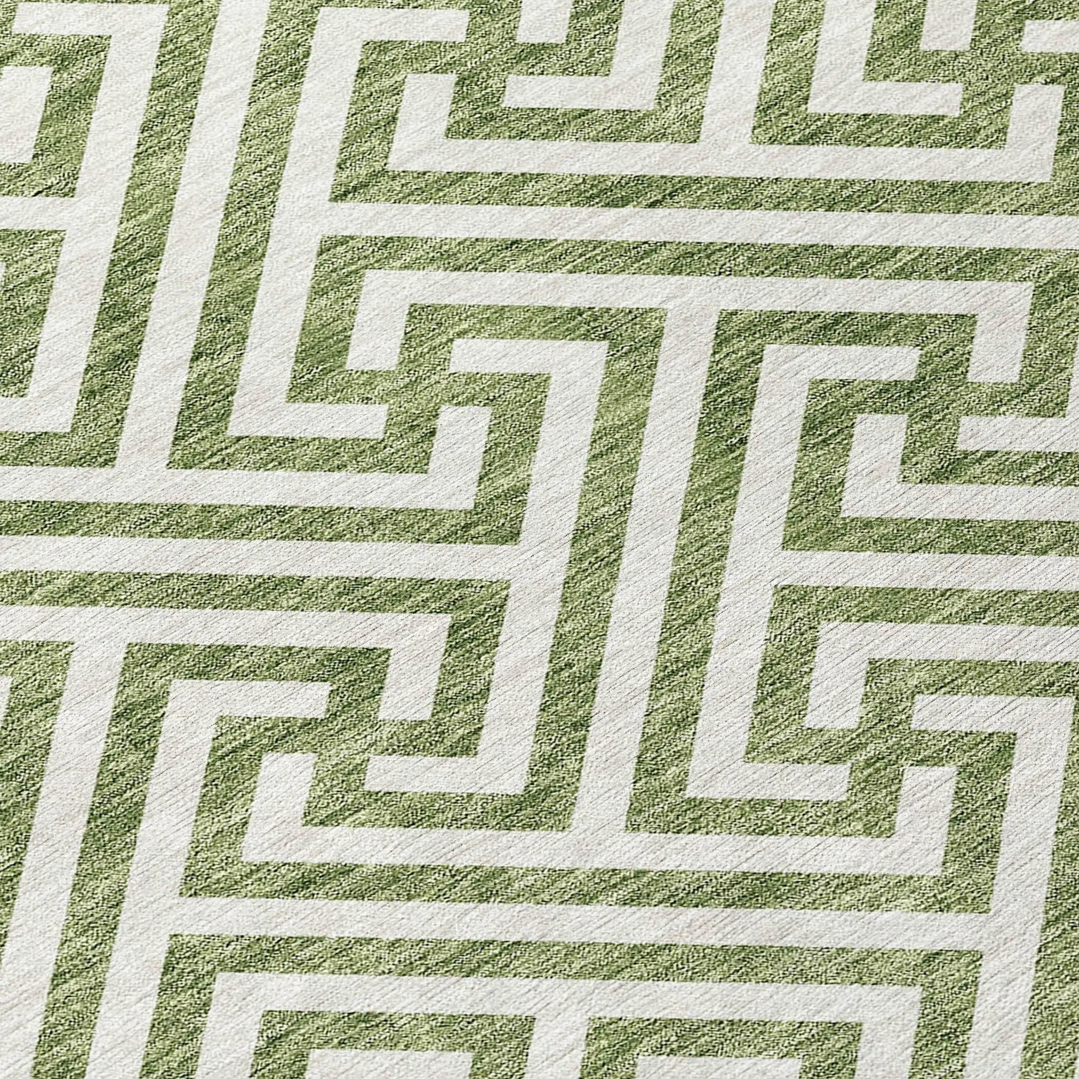 Machine Washable Indoor/ Outdoor Chantille Modern Geo Rug