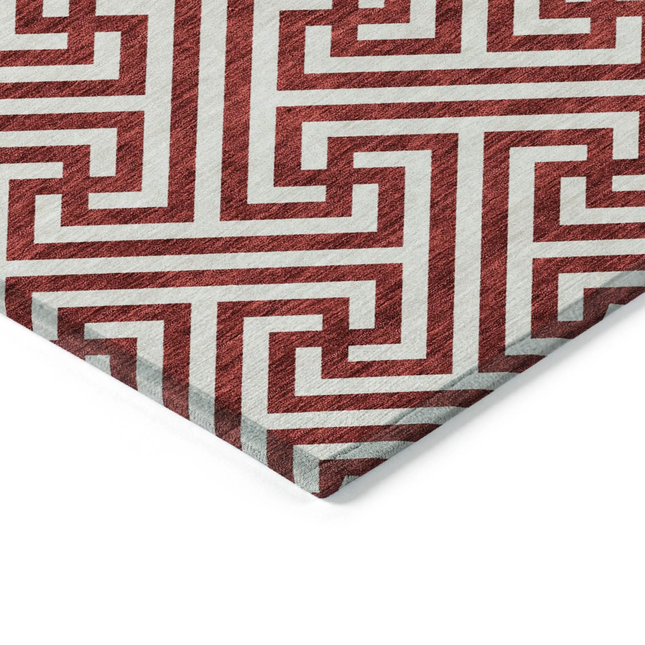 Machine Washable Indoor/ Outdoor Chantille Modern Geo Rug