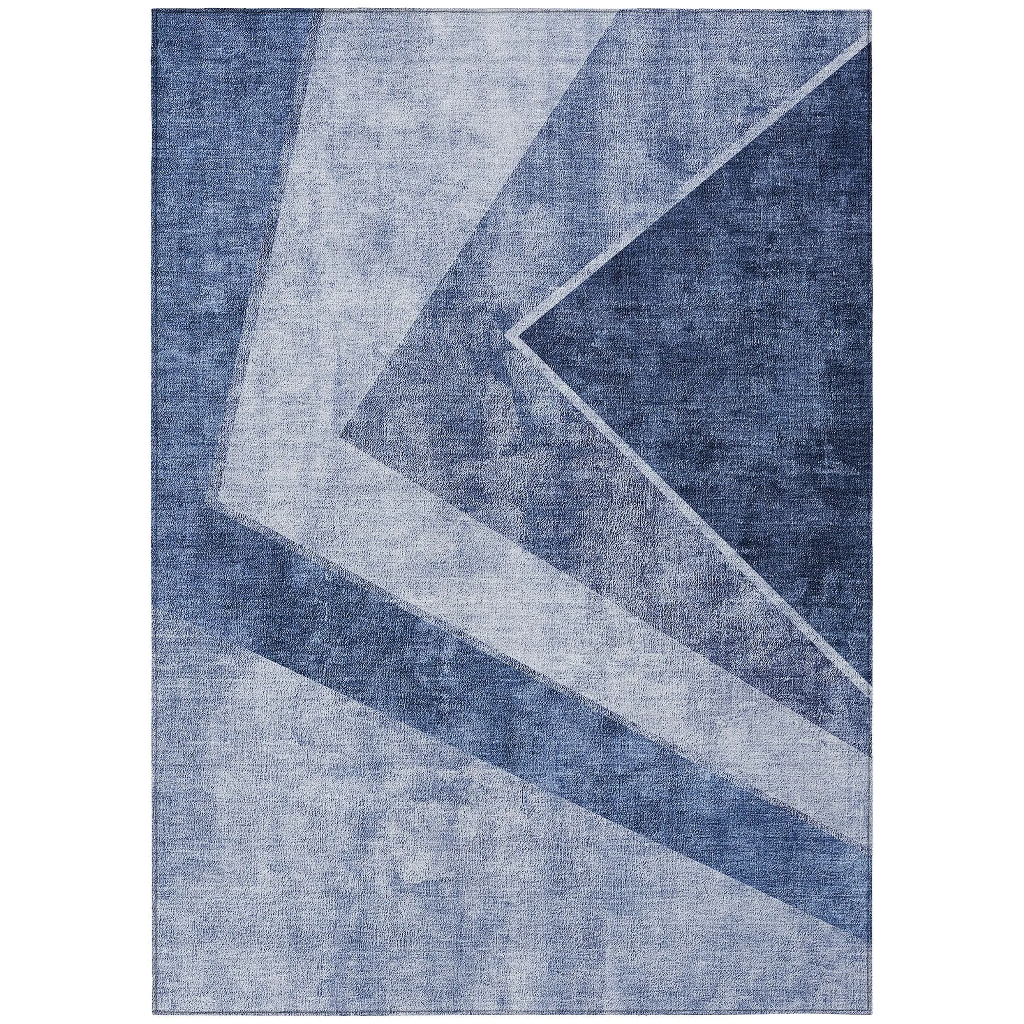 Machine Washable Indoor/ Outdoor Chantille Modern Geometric Rug