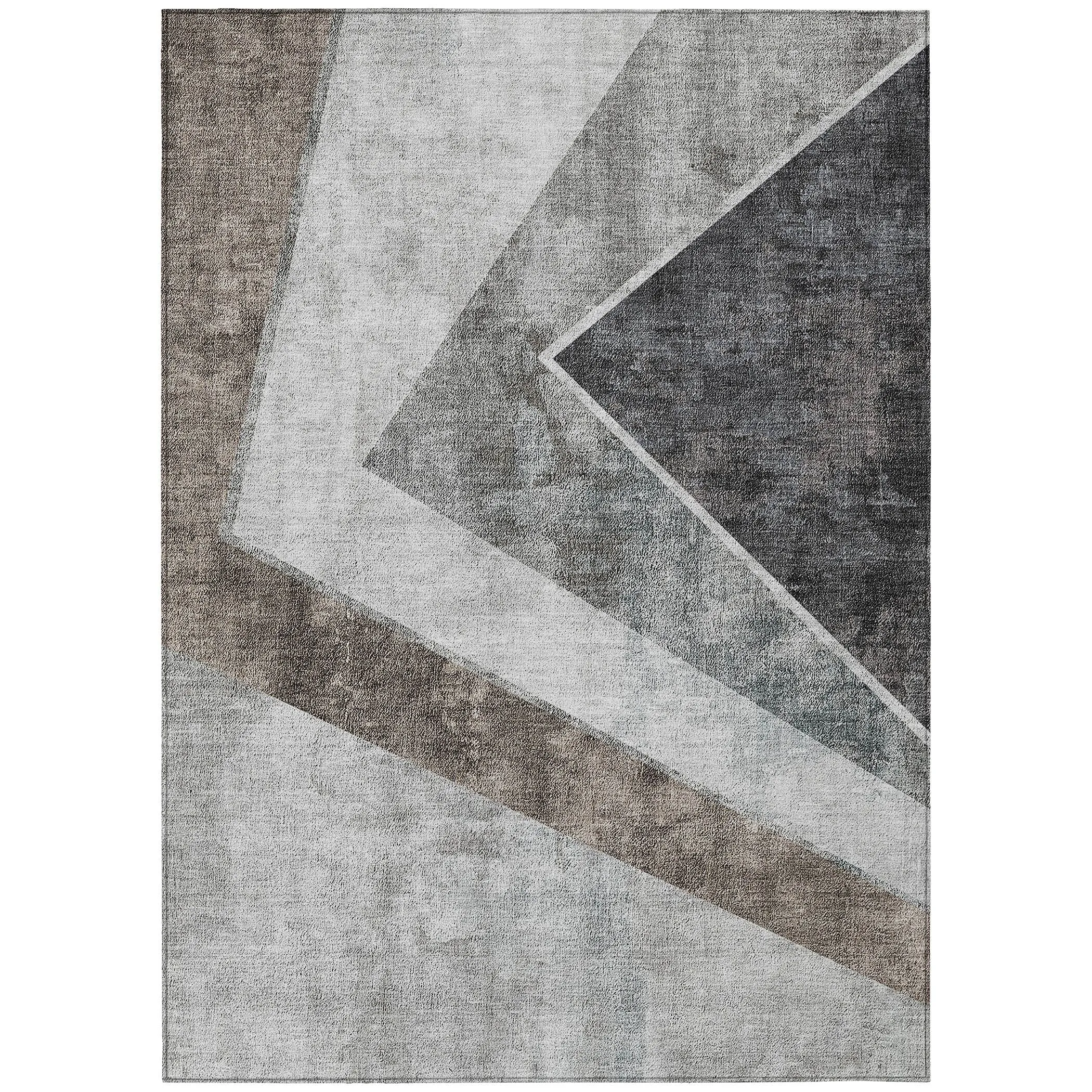 Machine Washable Indoor/ Outdoor Chantille Modern Geometric Rug
