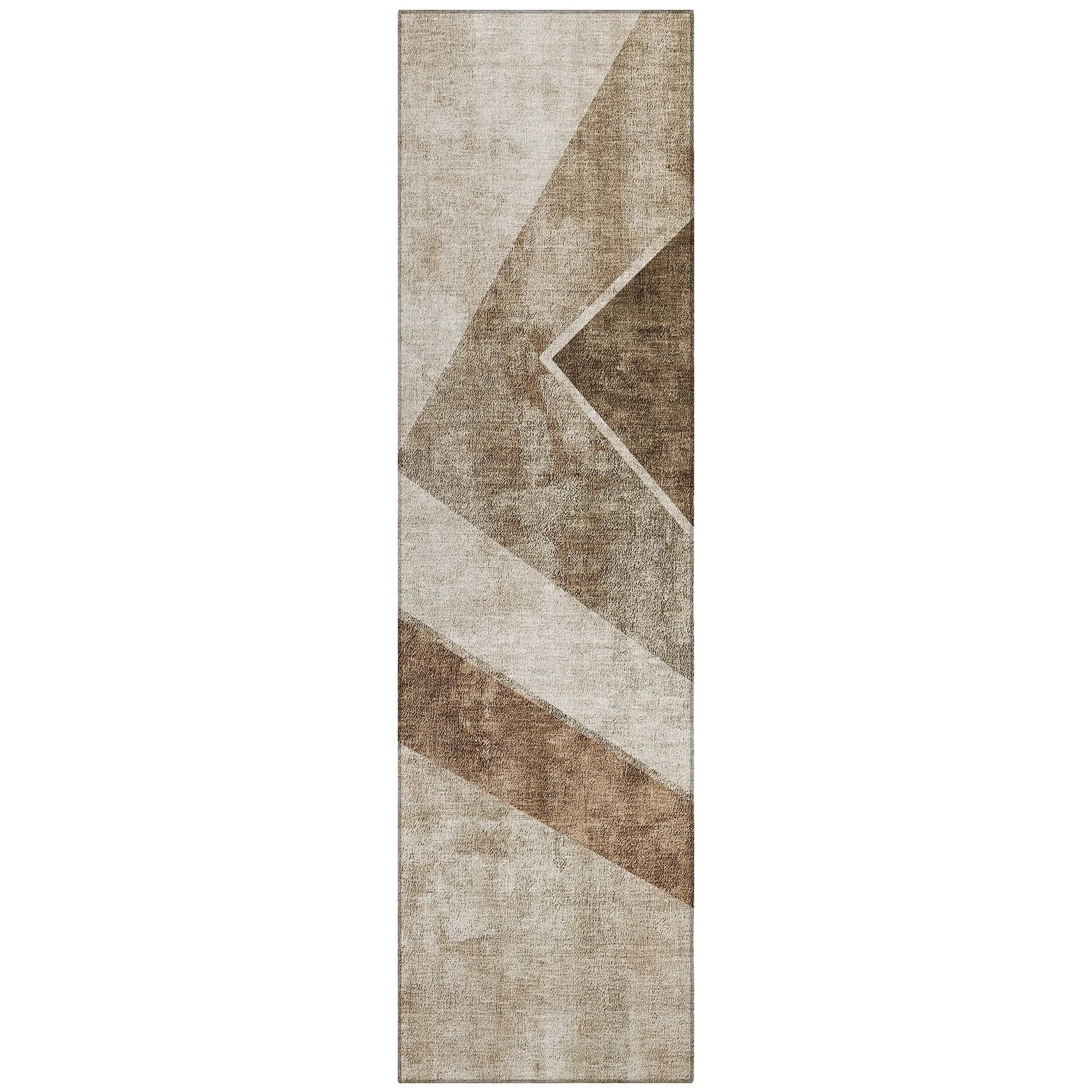 Machine Washable Indoor/ Outdoor Chantille Modern Geometric Rug