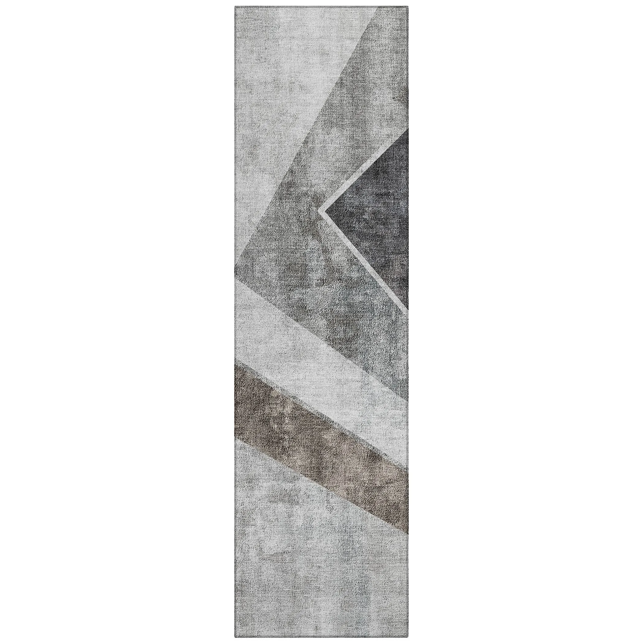 Machine Washable Indoor/ Outdoor Chantille Modern Geometric Rug