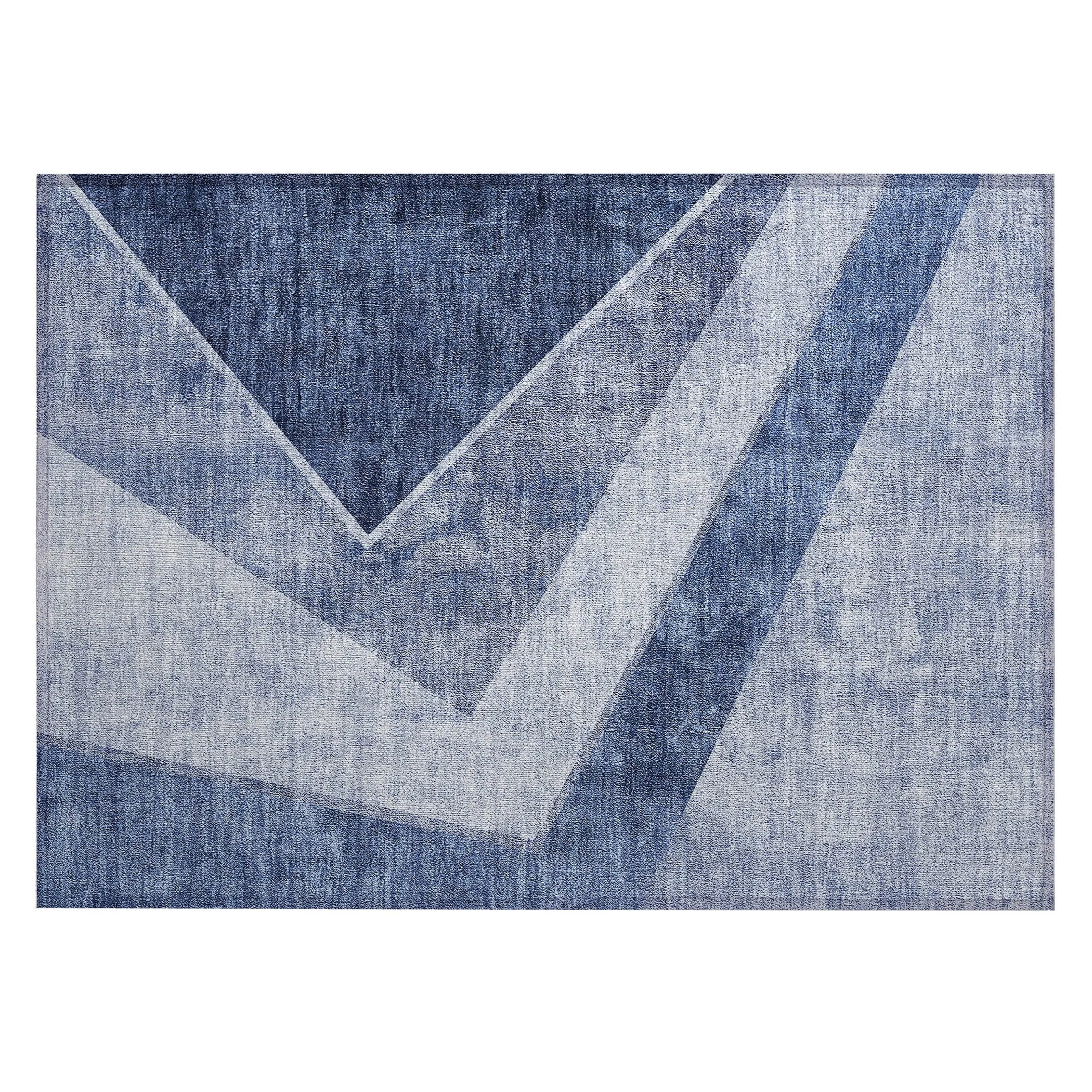Machine Washable Indoor/ Outdoor Chantille Modern Geometric Rug