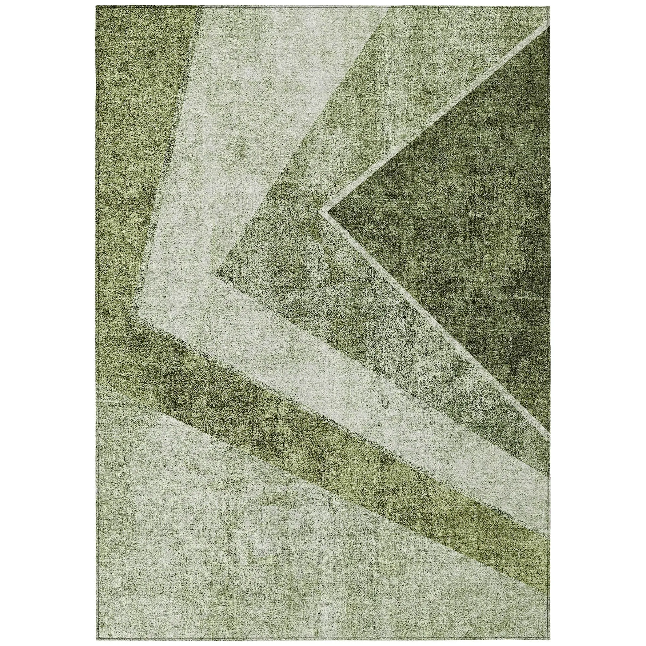 Machine Washable Indoor/ Outdoor Chantille Modern Geometric Rug