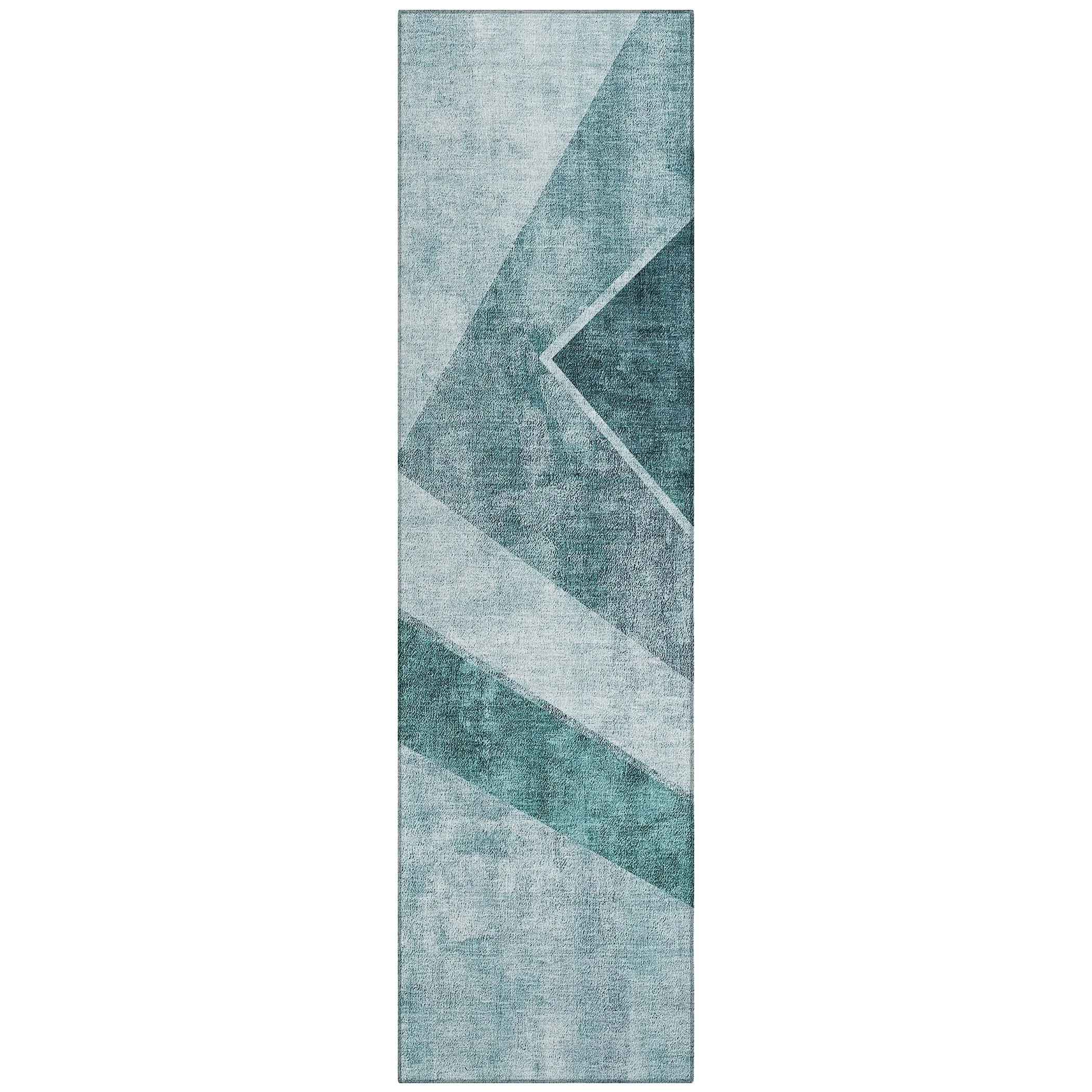 Machine Washable Indoor/ Outdoor Chantille Modern Geometric Rug