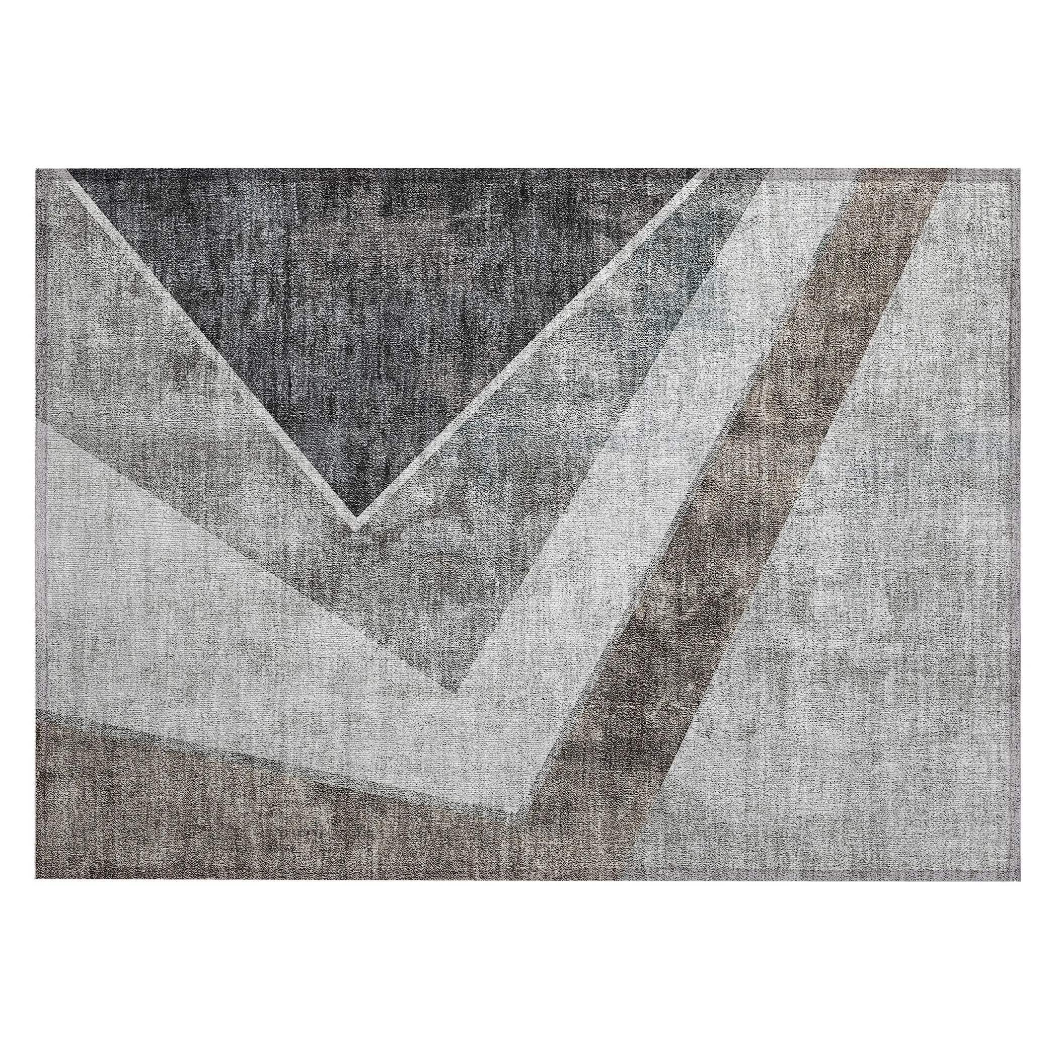 Machine Washable Indoor/ Outdoor Chantille Modern Geometric Rug