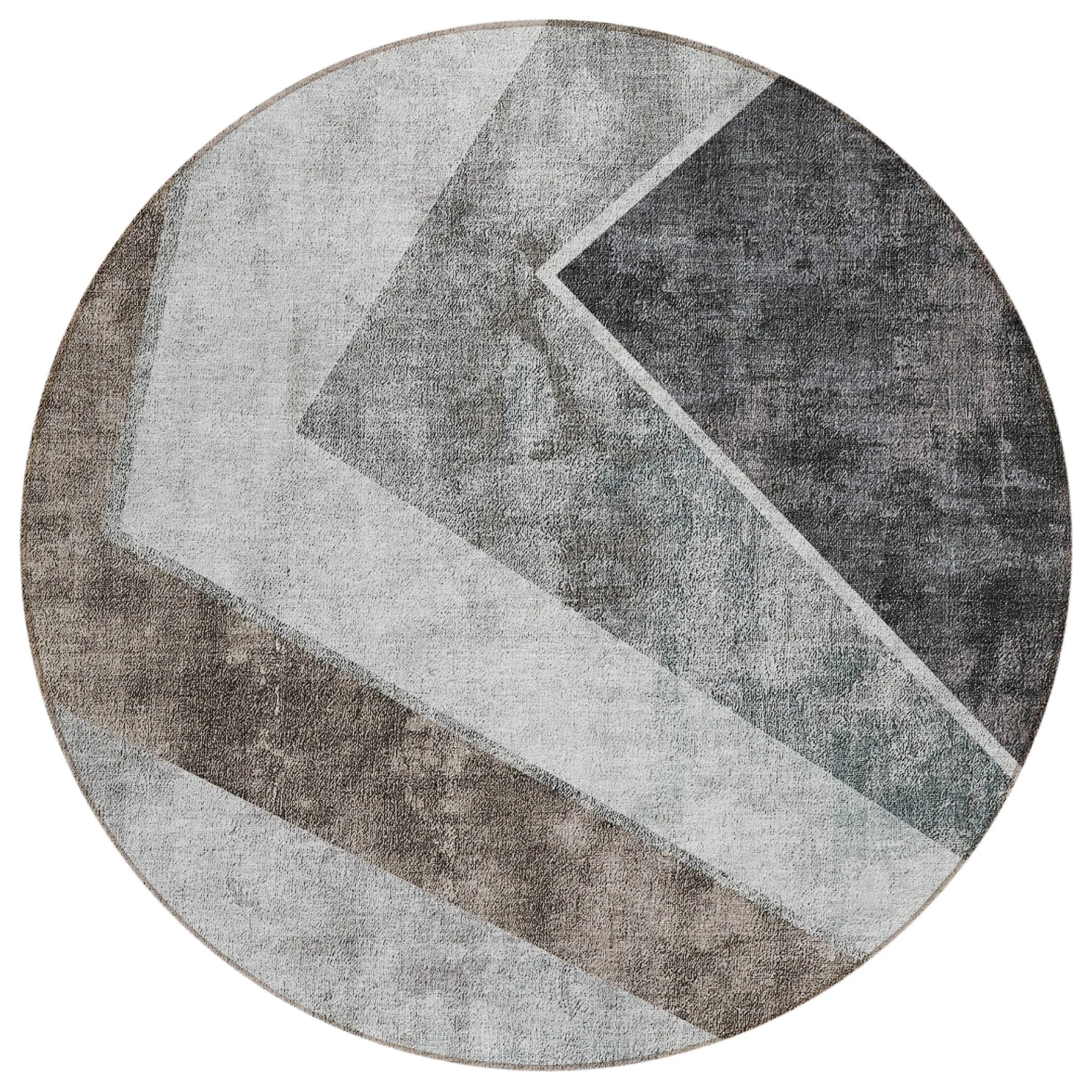 Machine Washable Indoor/ Outdoor Chantille Modern Geometric Rug
