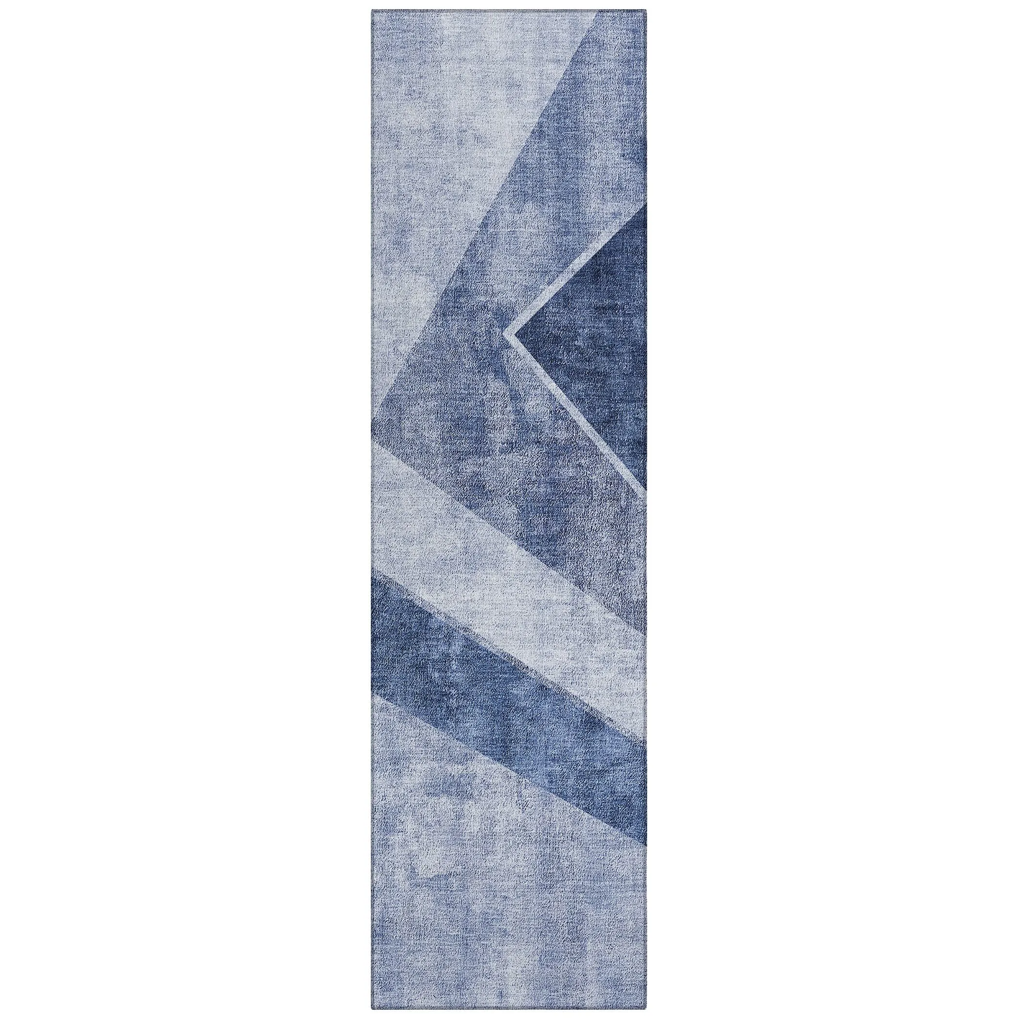 Machine Washable Indoor/ Outdoor Chantille Modern Geometric Rug