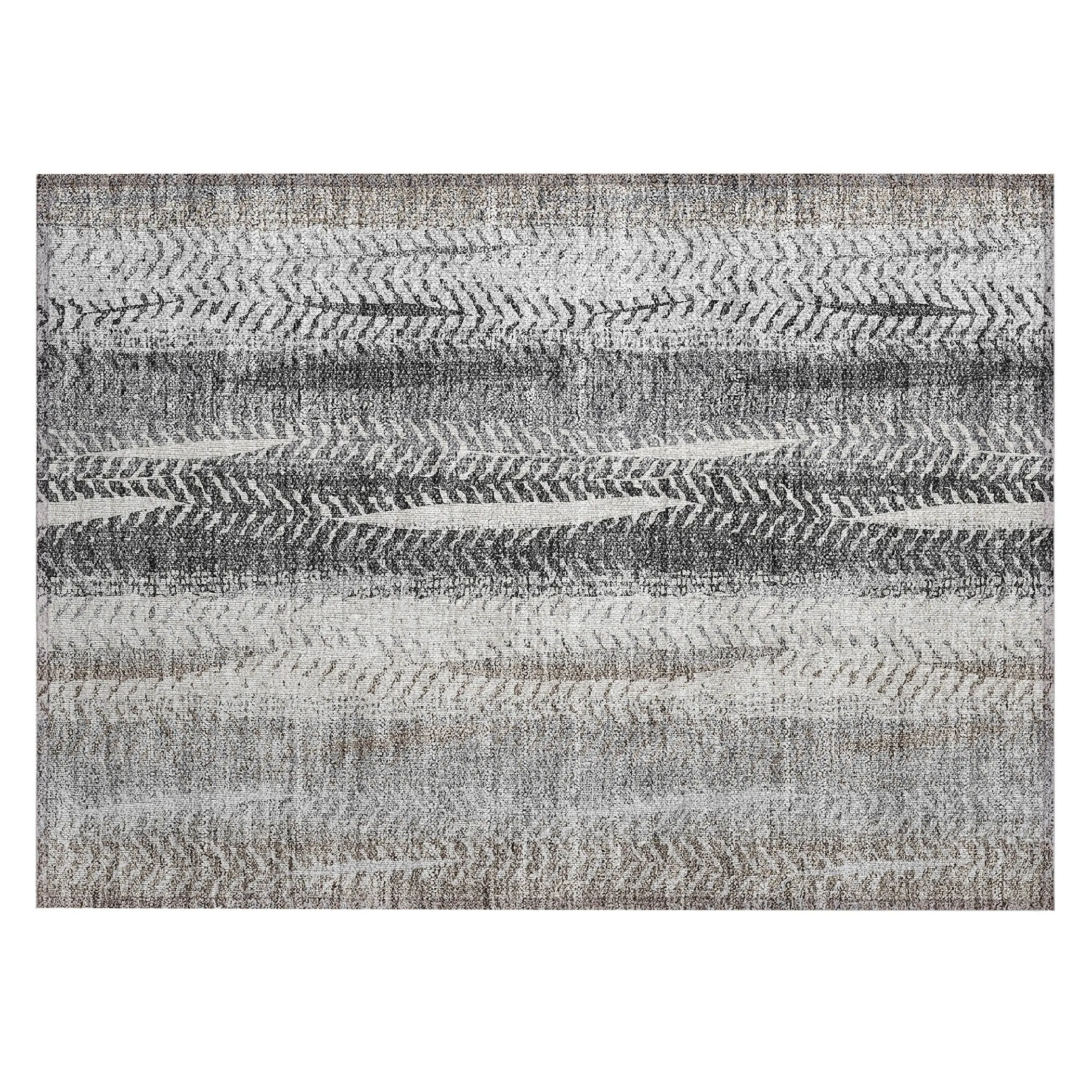 Machine Washable Indoor/ Outdoor Chantille Modern Imprints Rug