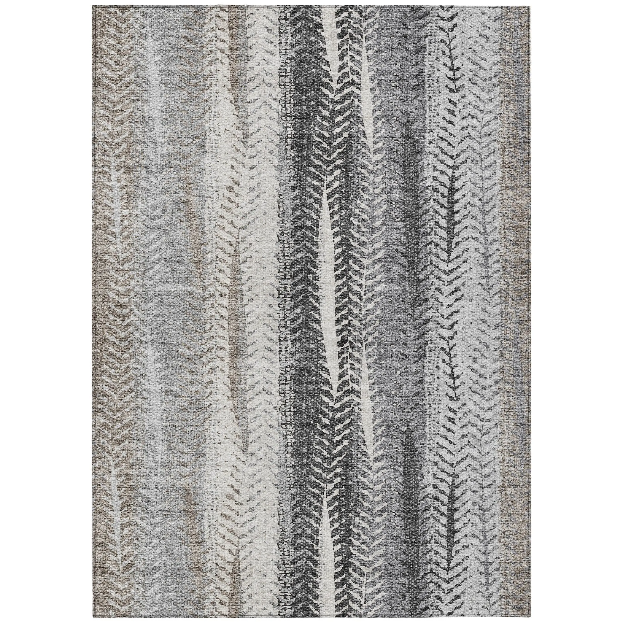 Machine Washable Indoor/ Outdoor Chantille Modern Imprints Rug