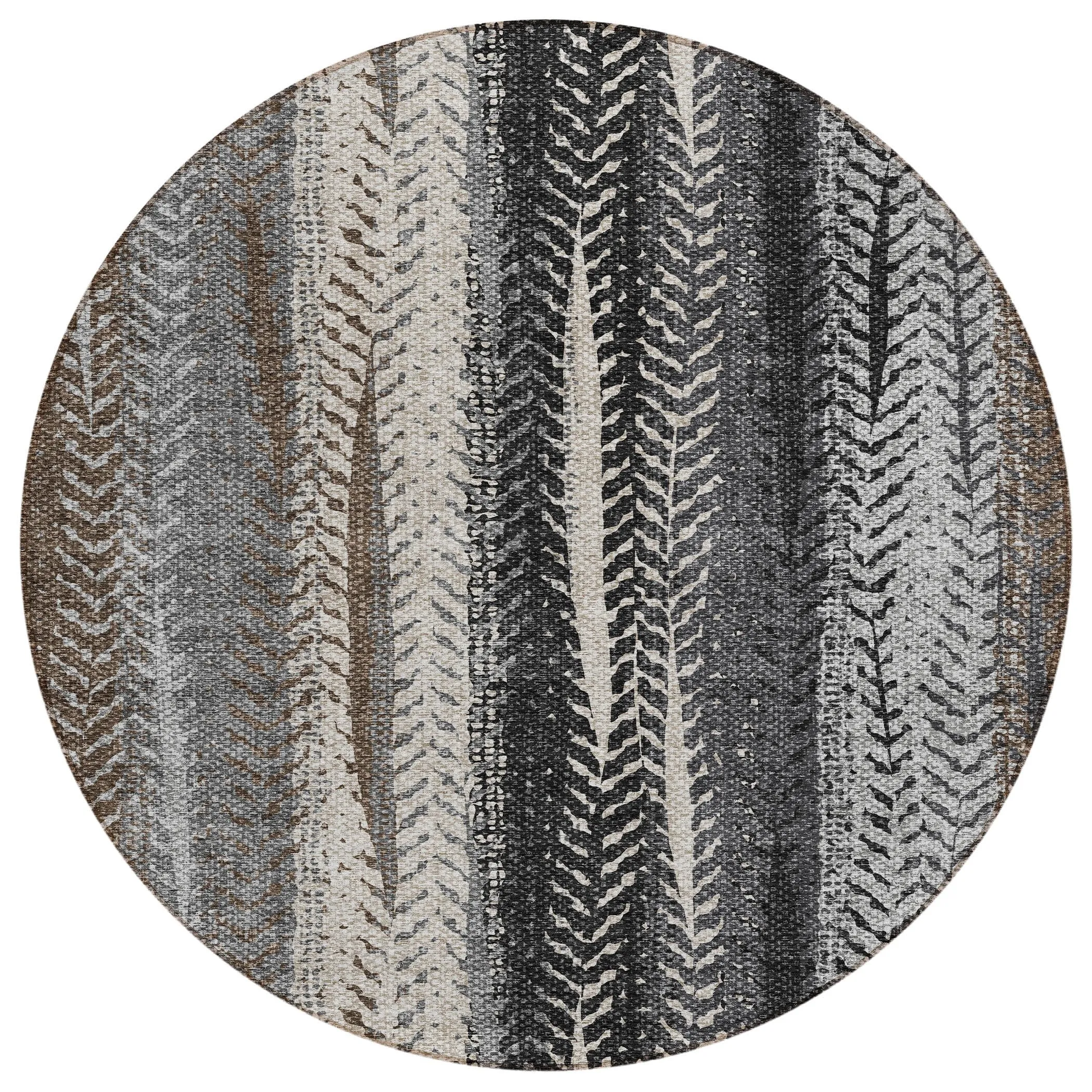 Machine Washable Indoor/ Outdoor Chantille Modern Imprints Rug