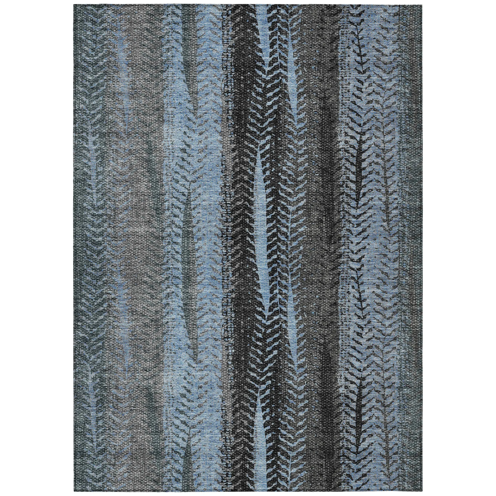 Machine Washable Indoor/ Outdoor Chantille Modern Imprints Rug