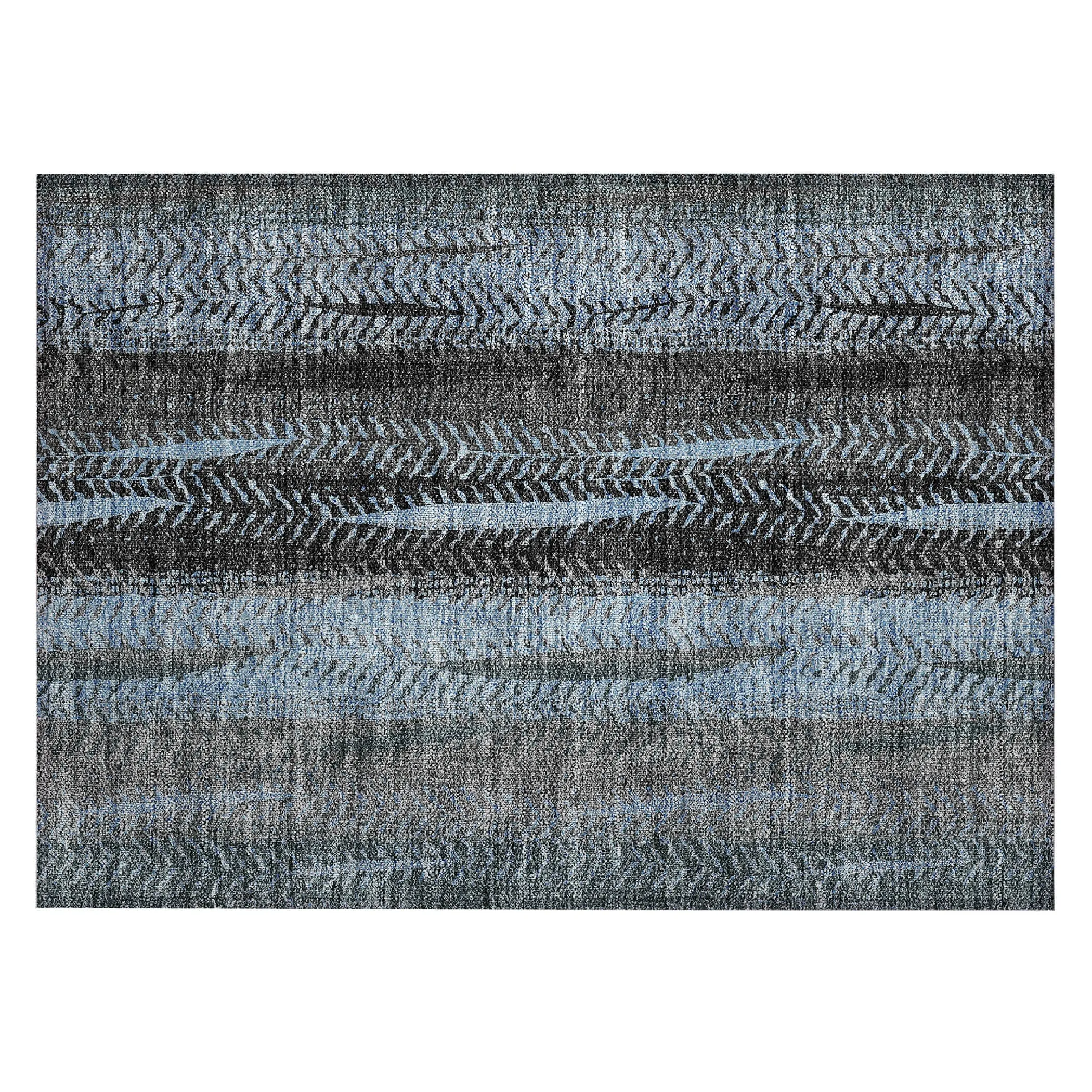 Machine Washable Indoor/ Outdoor Chantille Modern Imprints Rug