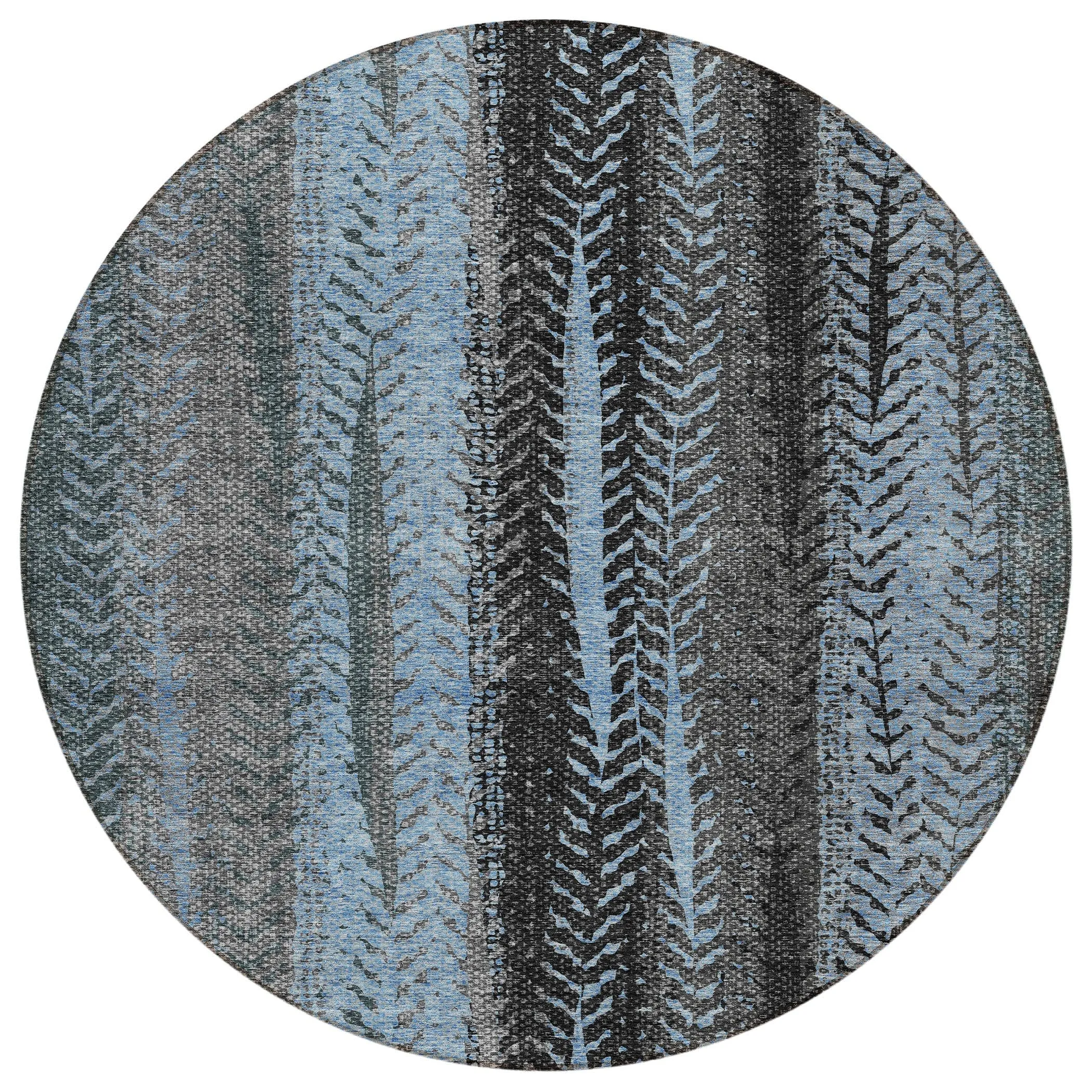 Machine Washable Indoor/ Outdoor Chantille Modern Imprints Rug