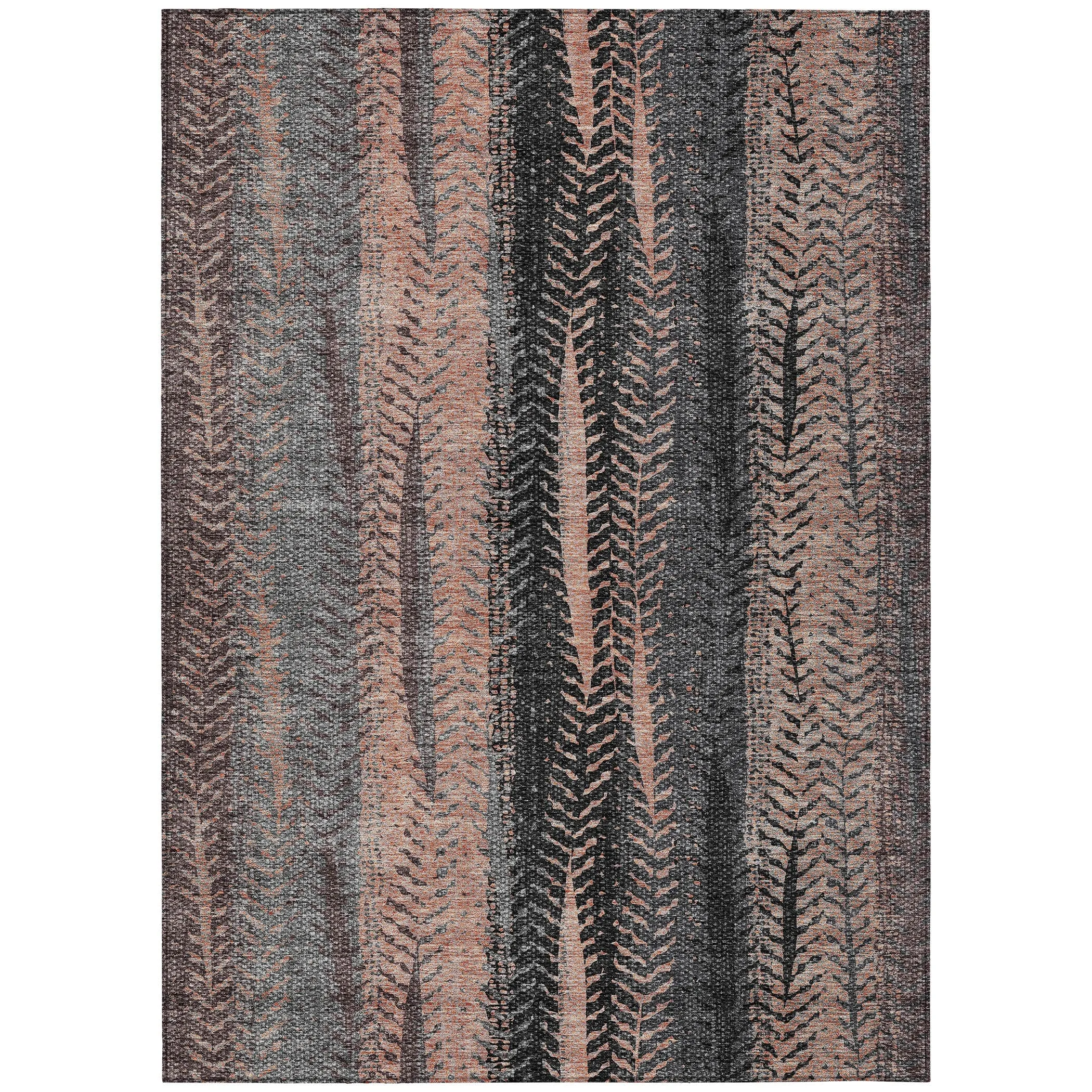 Machine Washable Indoor/ Outdoor Chantille Modern Imprints Rug