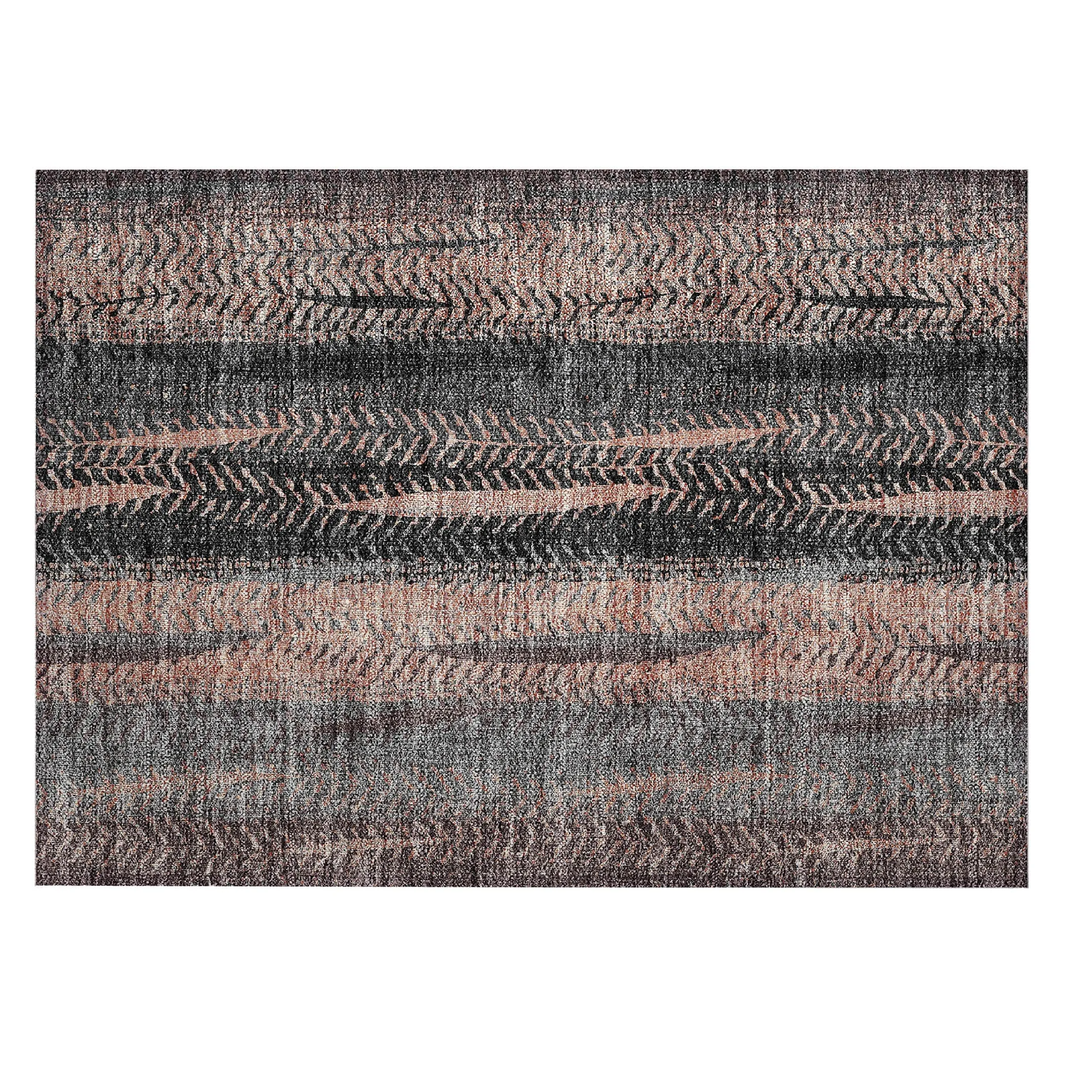 Machine Washable Indoor/ Outdoor Chantille Modern Imprints Rug