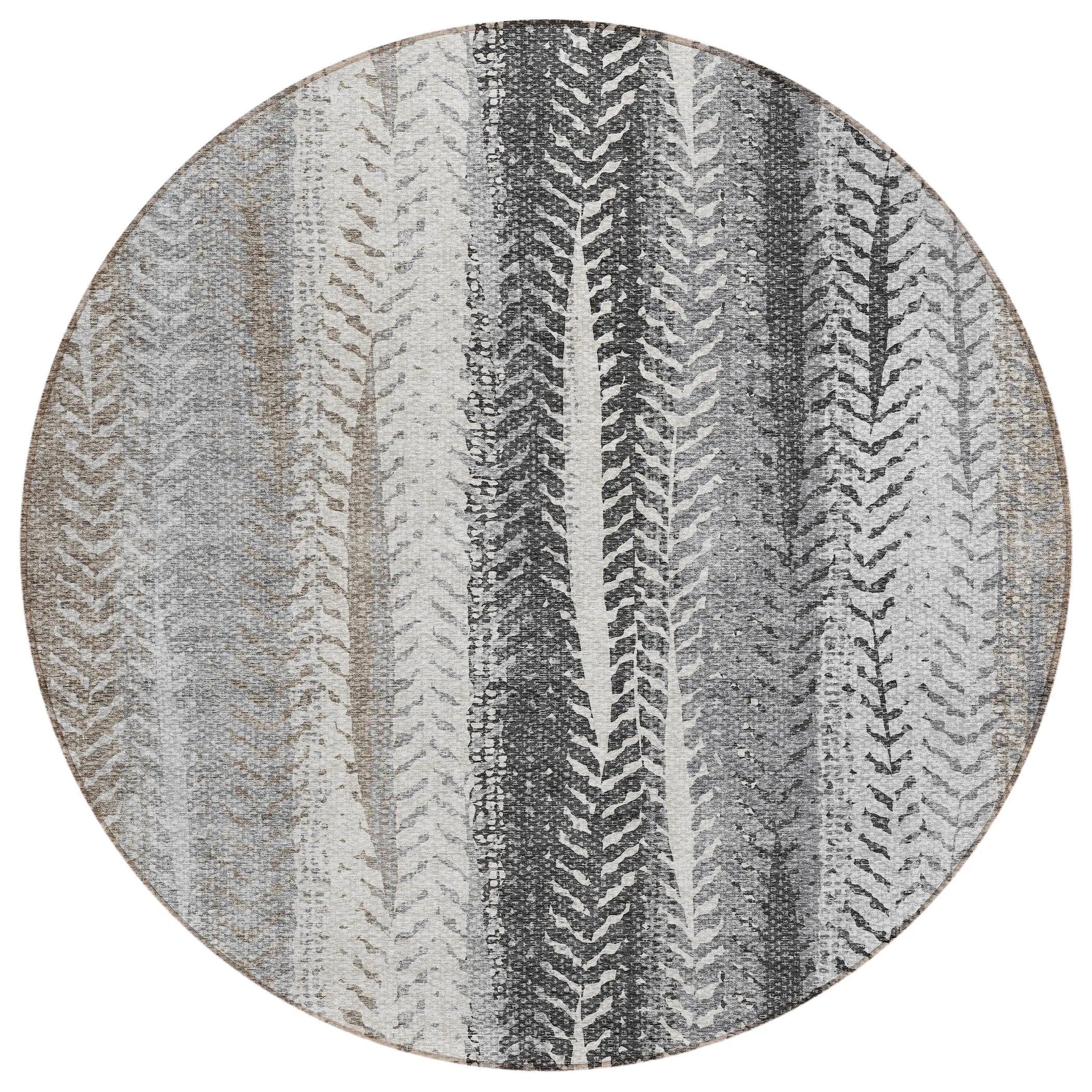 Machine Washable Indoor/ Outdoor Chantille Modern Imprints Rug