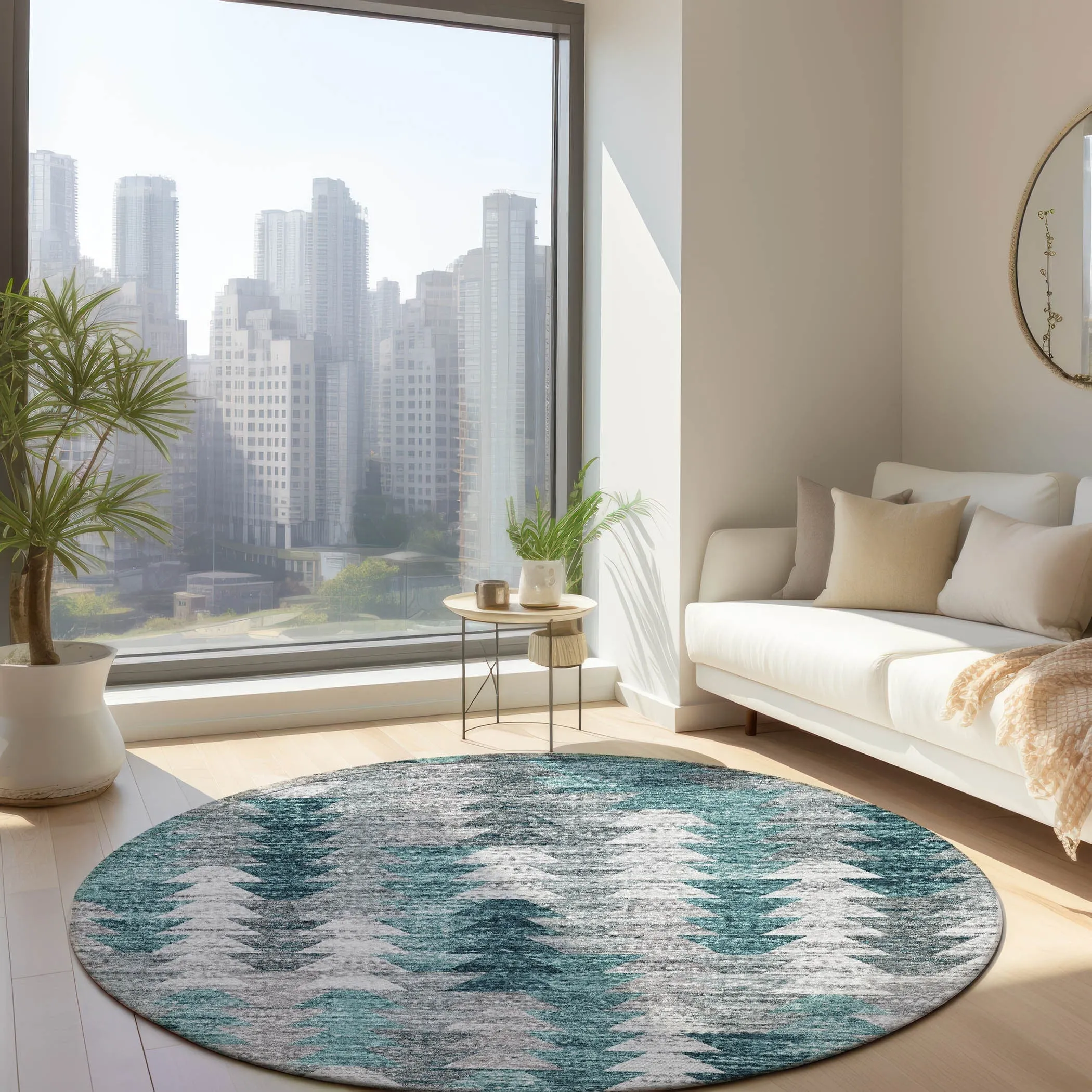 Machine Washable Indoor/ Outdoor Chantille Modern Moroccan Boho Rug