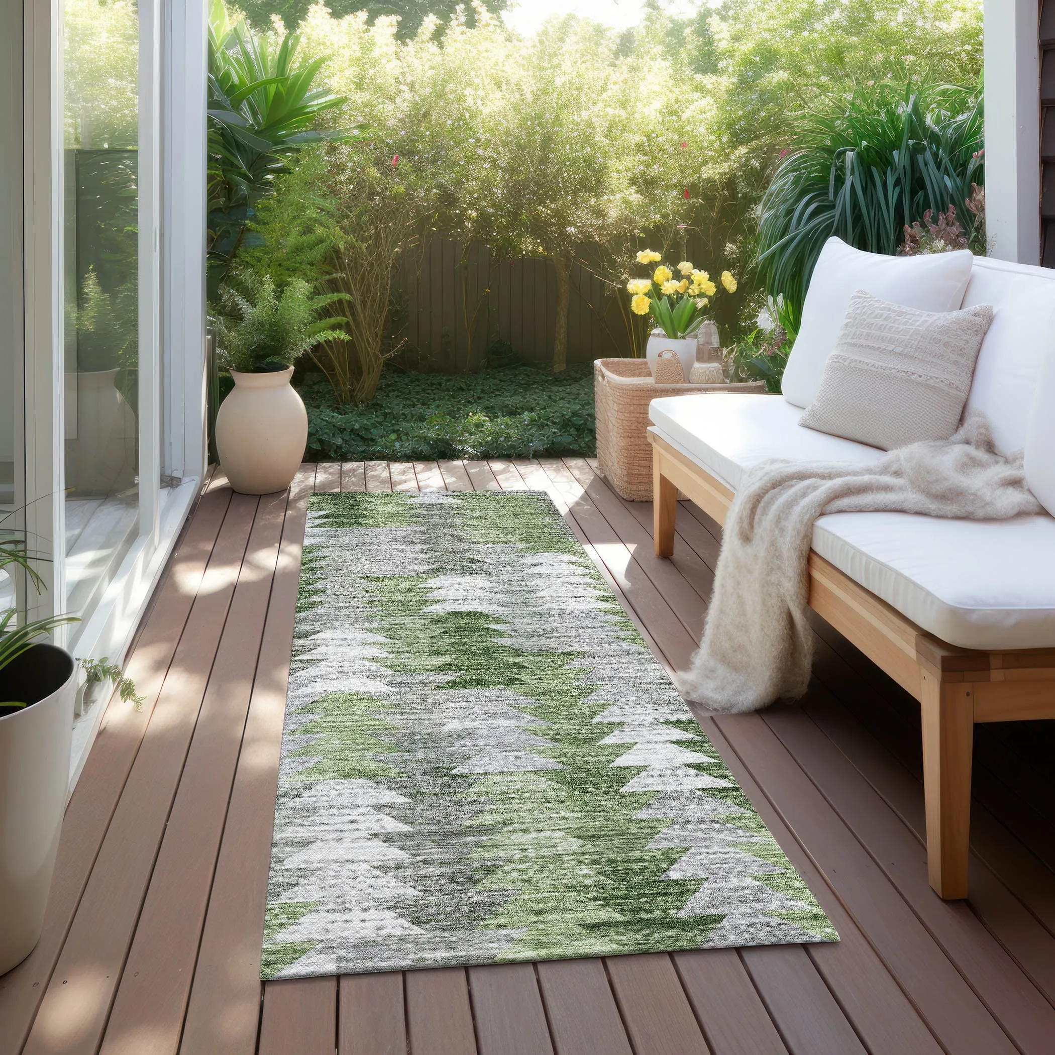 Machine Washable Indoor/ Outdoor Chantille Modern Moroccan Boho Rug