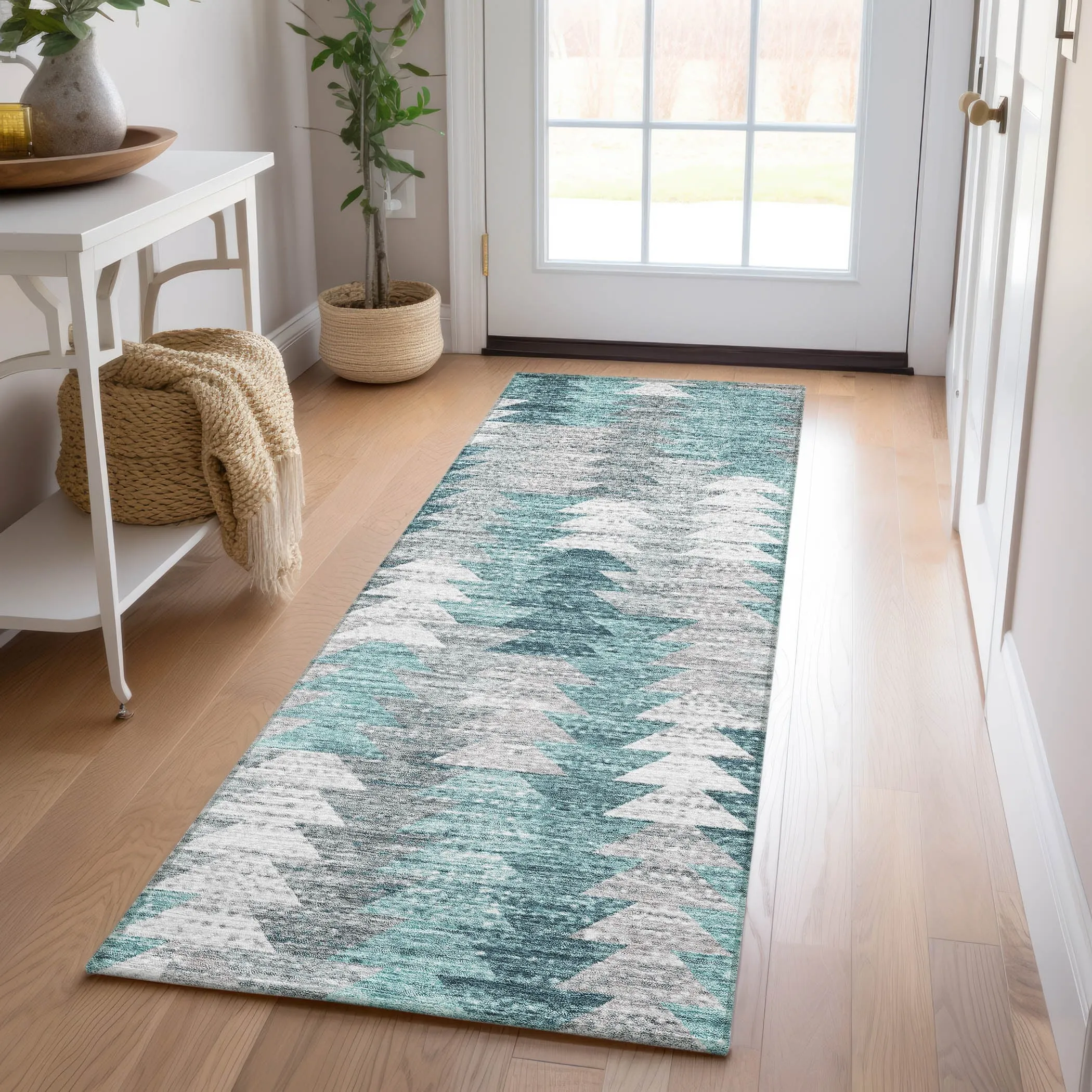 Machine Washable Indoor/ Outdoor Chantille Modern Moroccan Boho Rug