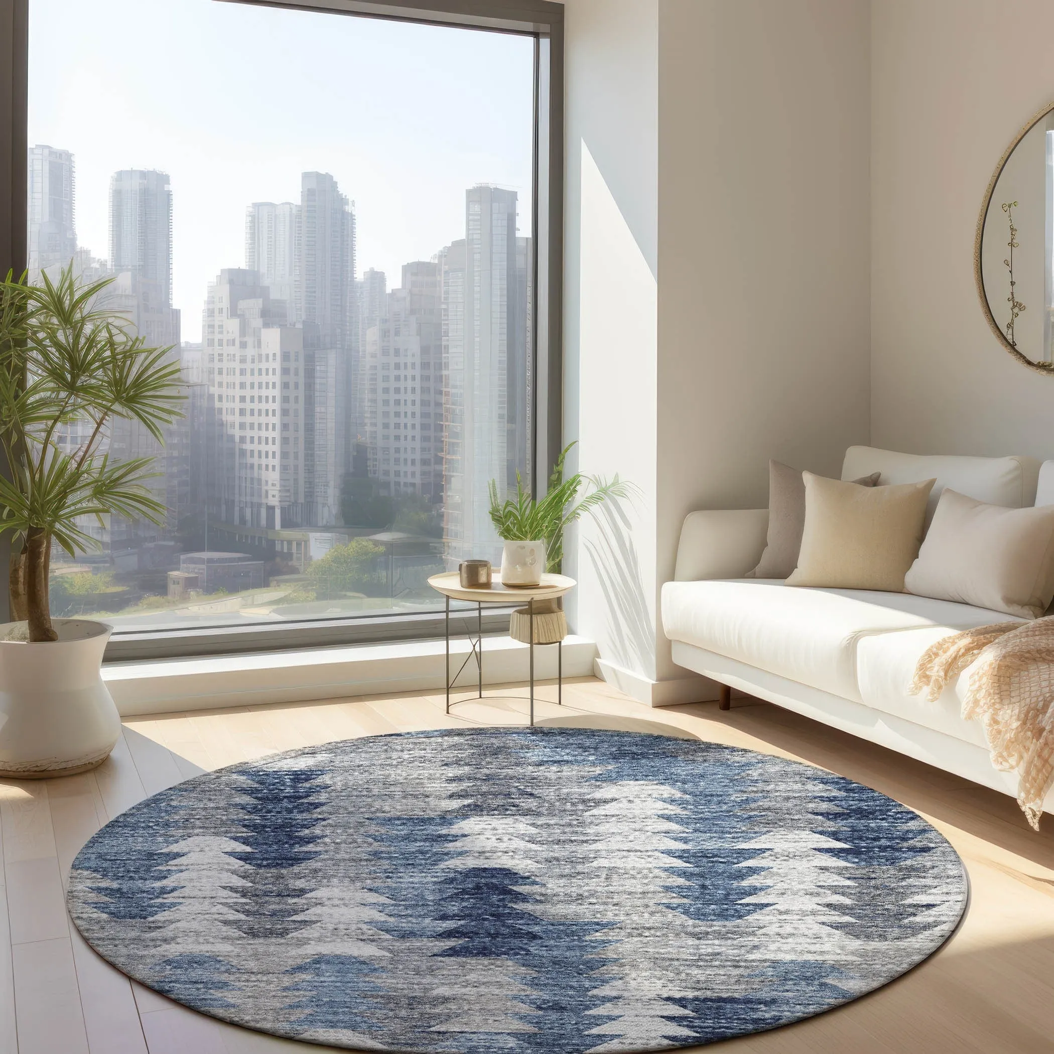 Machine Washable Indoor/ Outdoor Chantille Modern Moroccan Boho Rug