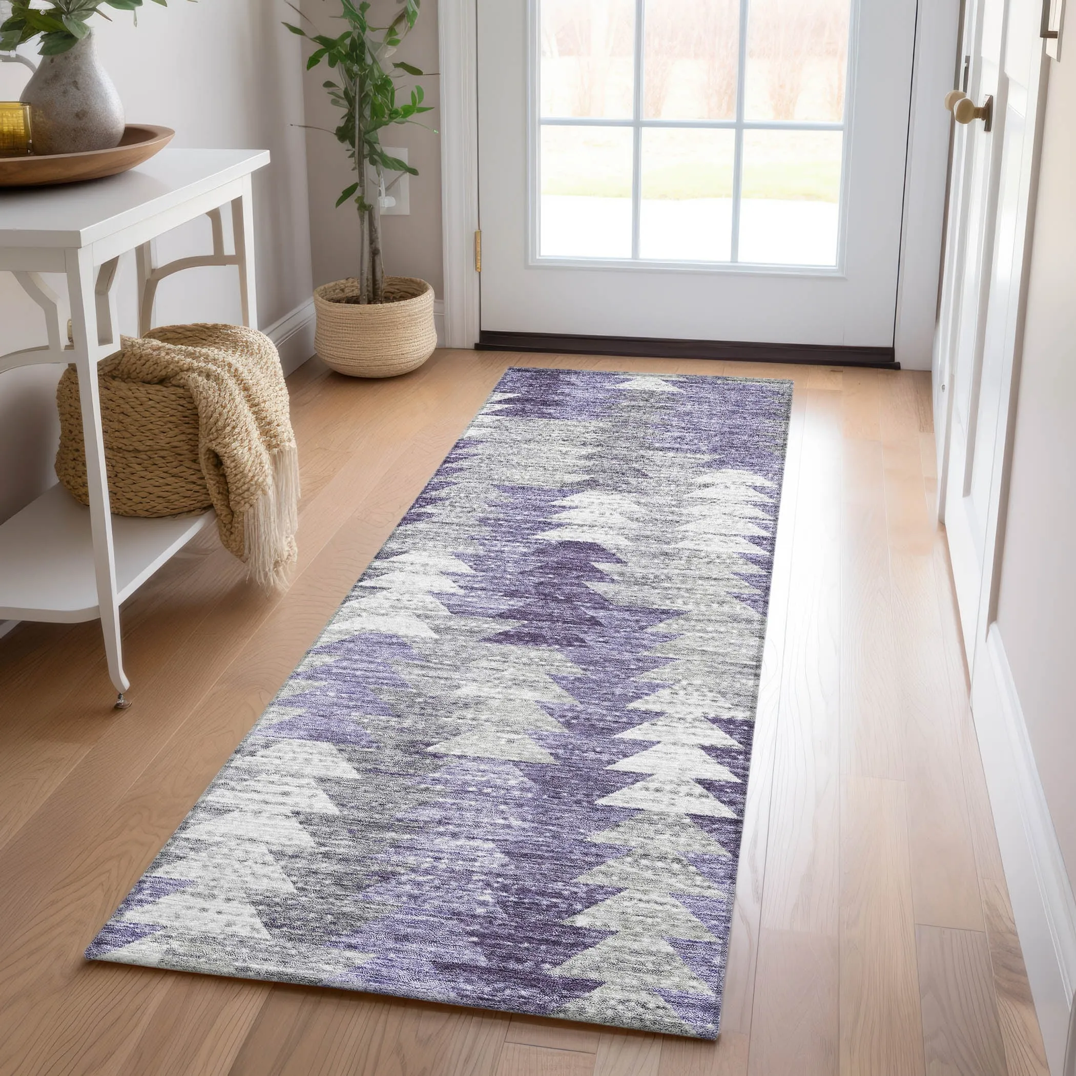 Machine Washable Indoor/ Outdoor Chantille Modern Moroccan Boho Rug