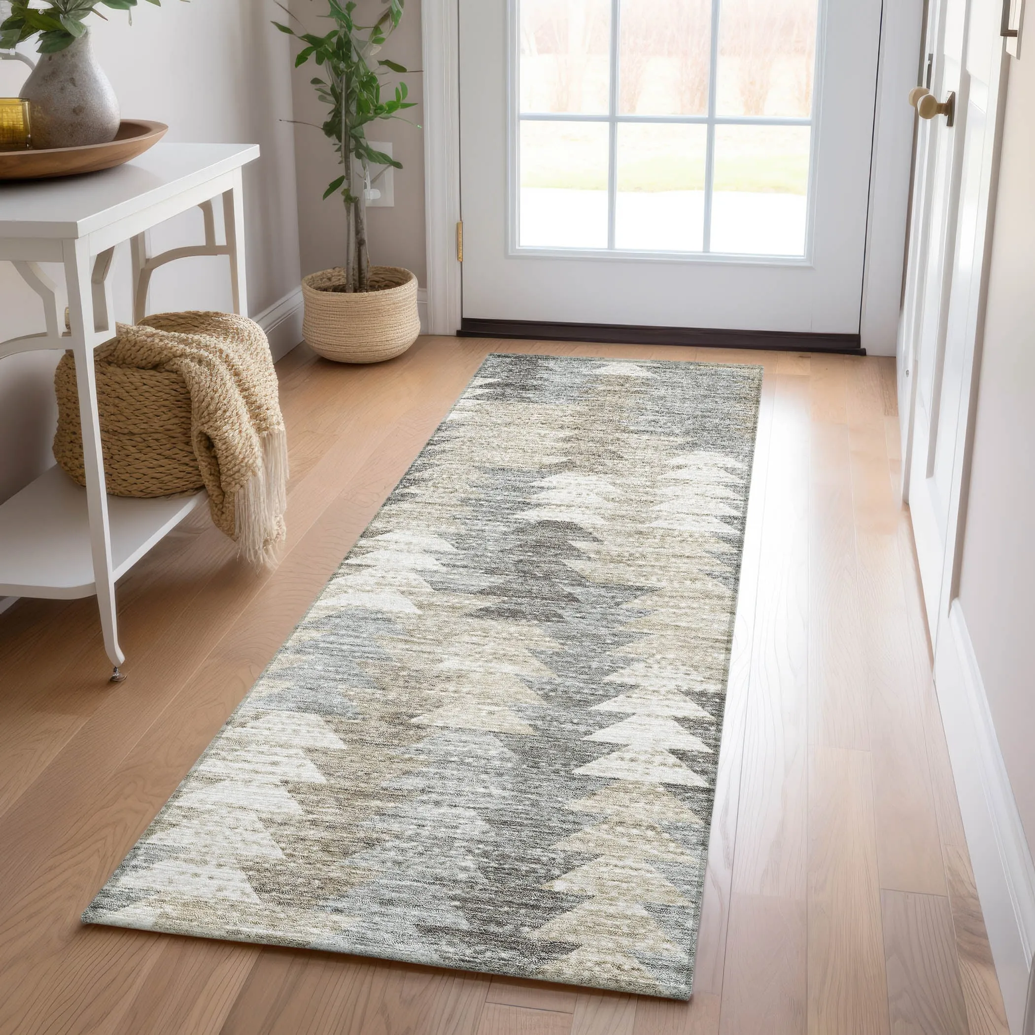 Machine Washable Indoor/ Outdoor Chantille Modern Moroccan Boho Rug