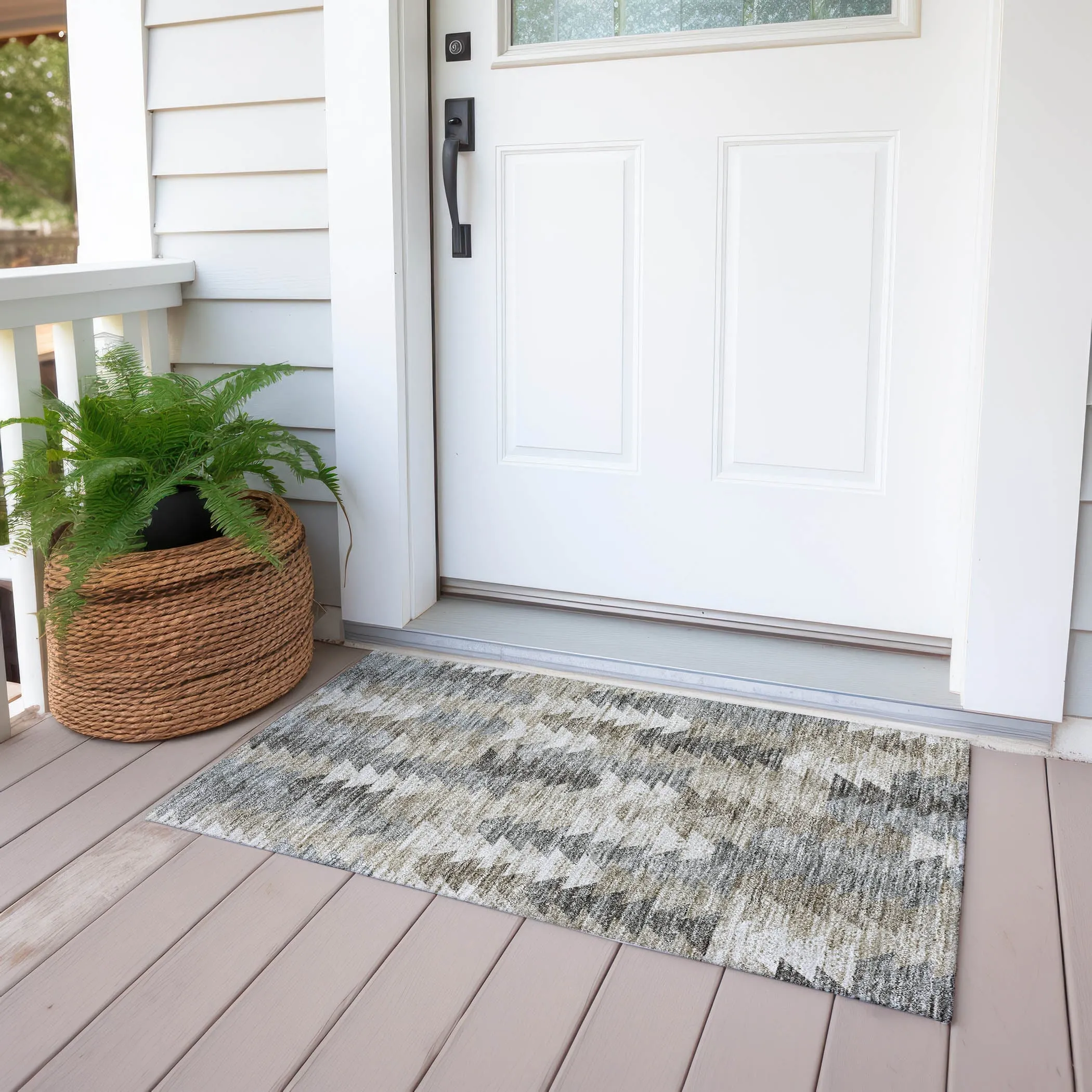 Machine Washable Indoor/ Outdoor Chantille Modern Moroccan Boho Rug