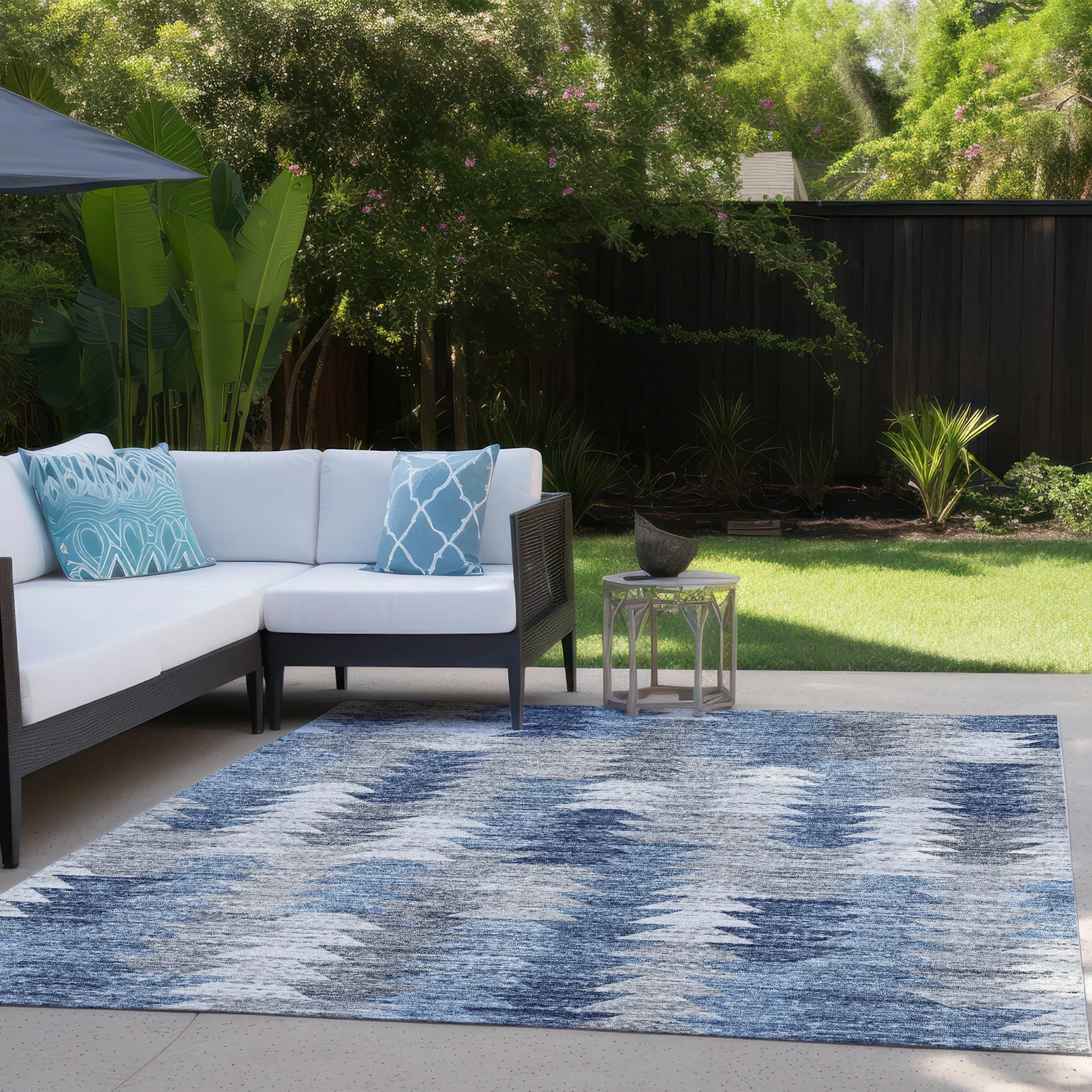 Machine Washable Indoor/ Outdoor Chantille Modern Moroccan Boho Rug