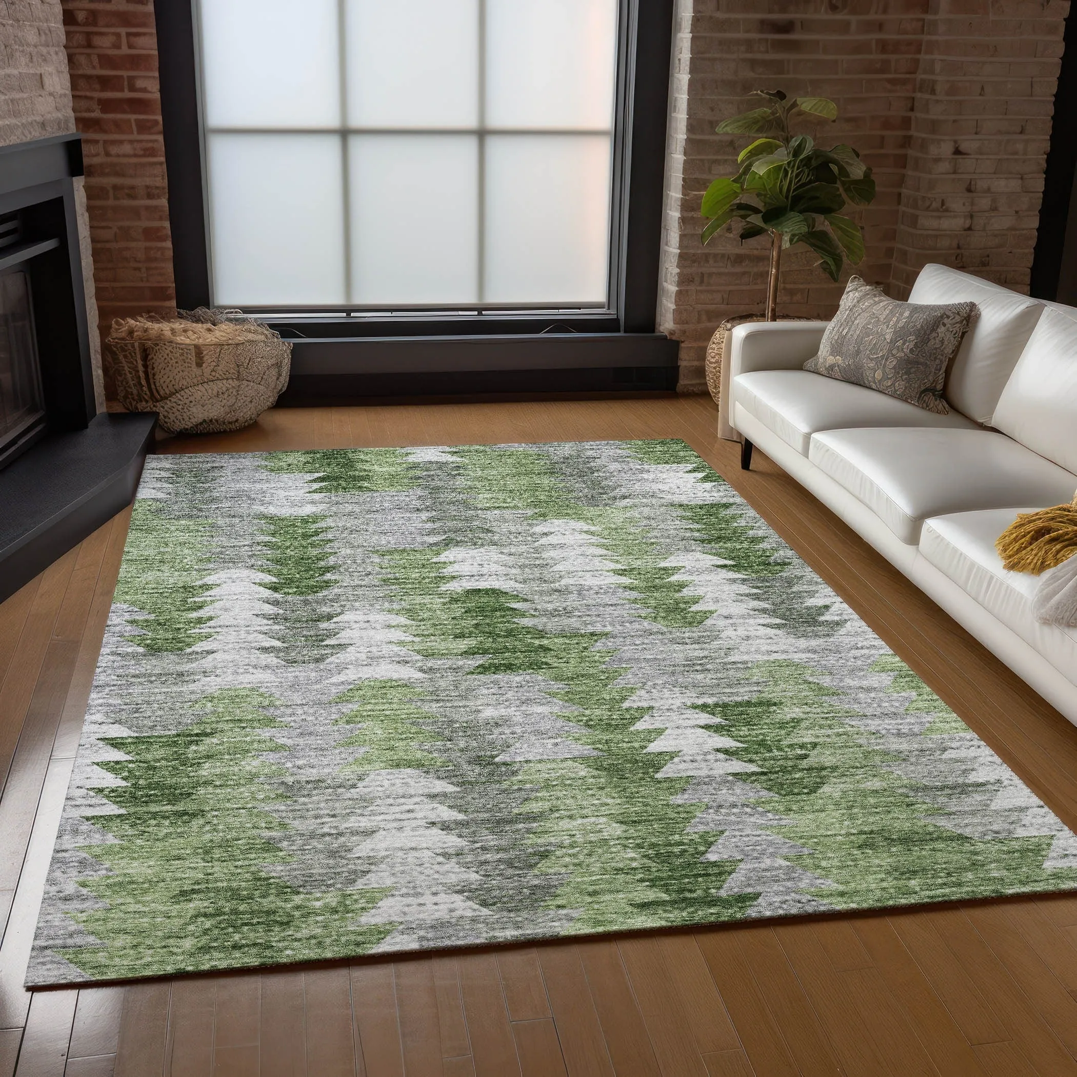 Machine Washable Indoor/ Outdoor Chantille Modern Moroccan Boho Rug