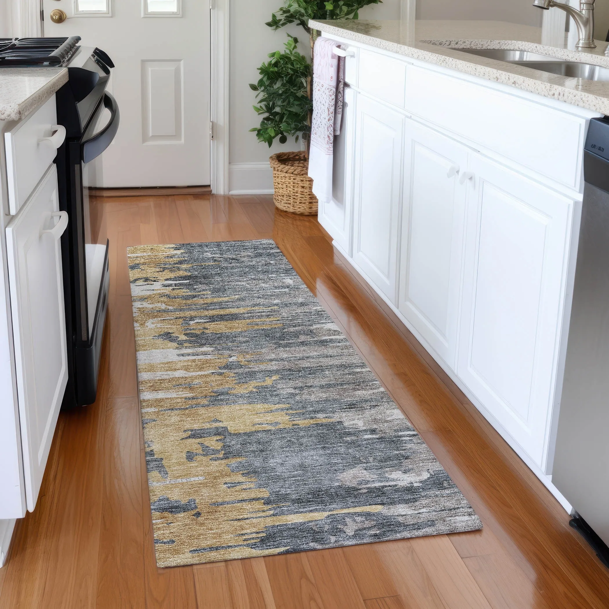 Machine Washable Indoor/ Outdoor Chantille Modern Ombre Rug