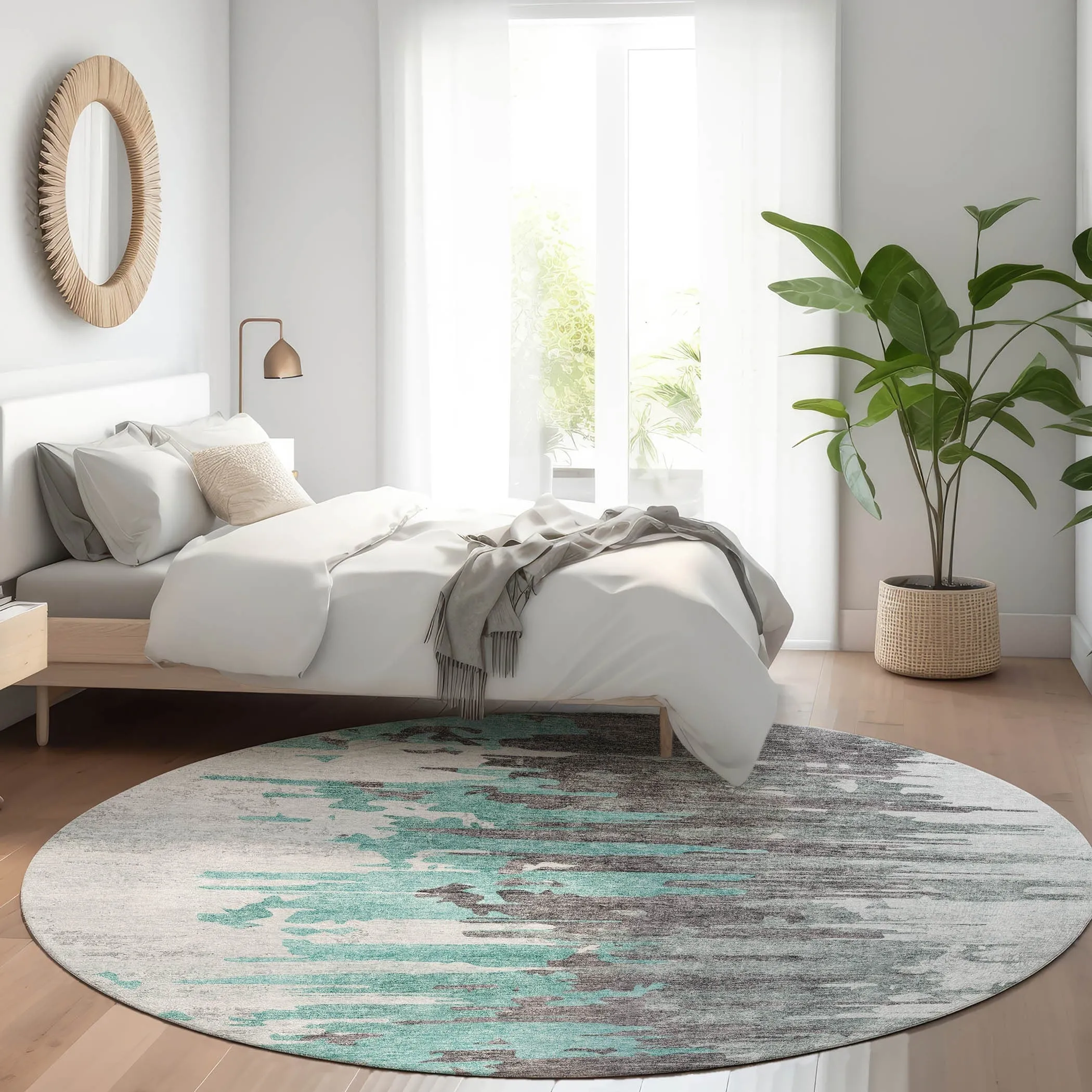 Machine Washable Indoor/ Outdoor Chantille Modern Ombre Rug
