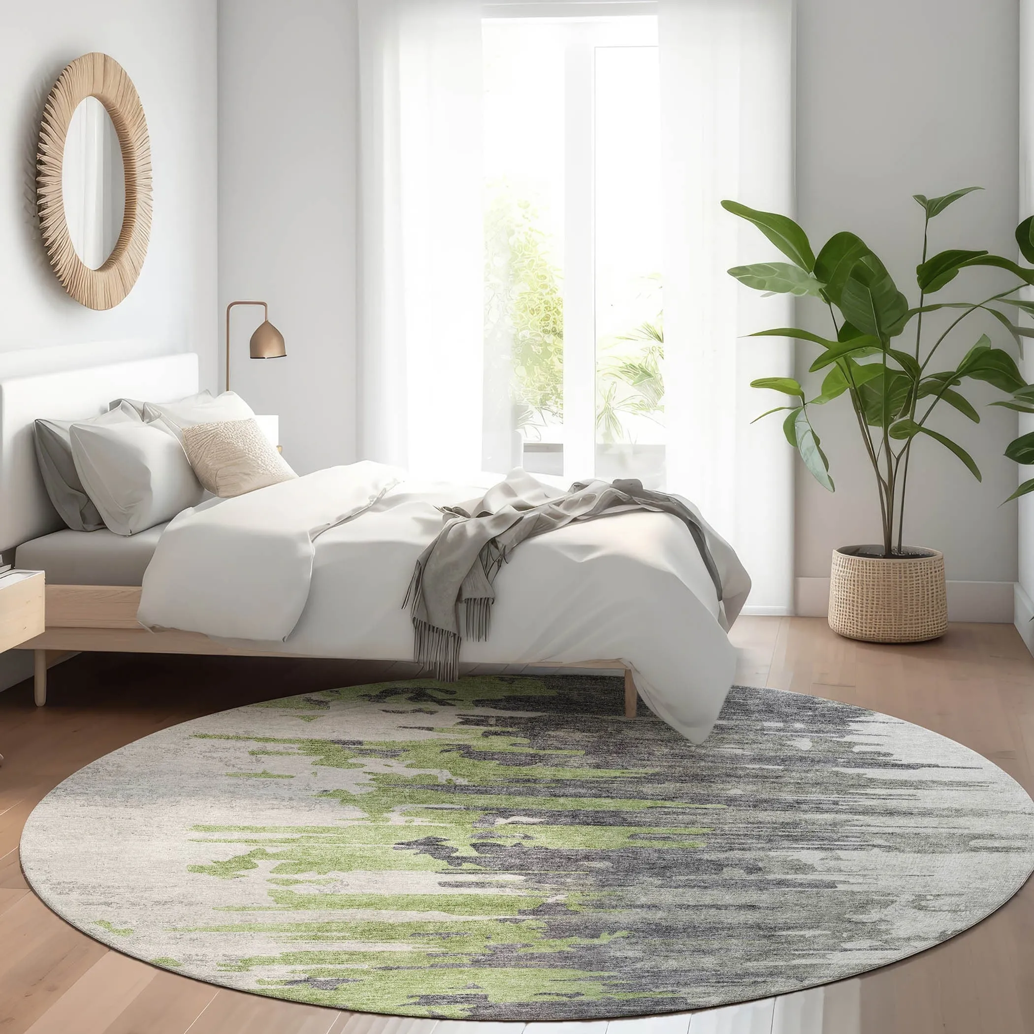 Machine Washable Indoor/ Outdoor Chantille Modern Ombre Rug
